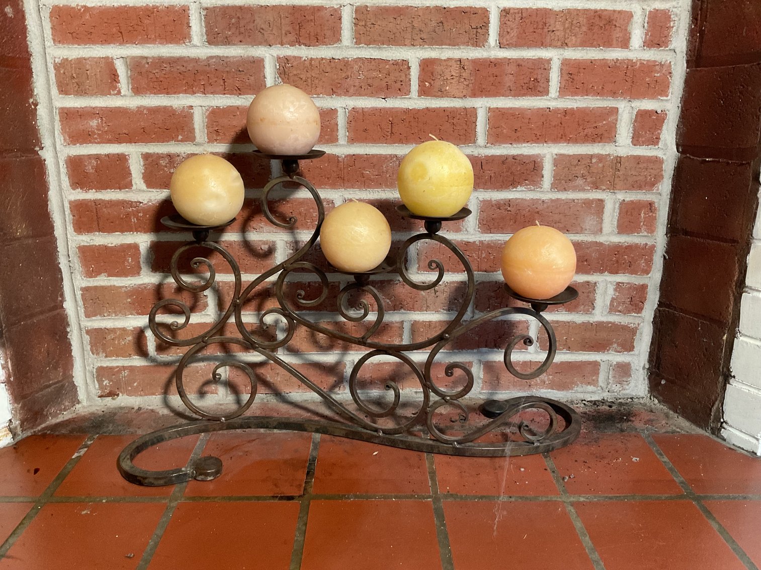 Image for Trifold Metal Fire Screen and Metal Candle Holder