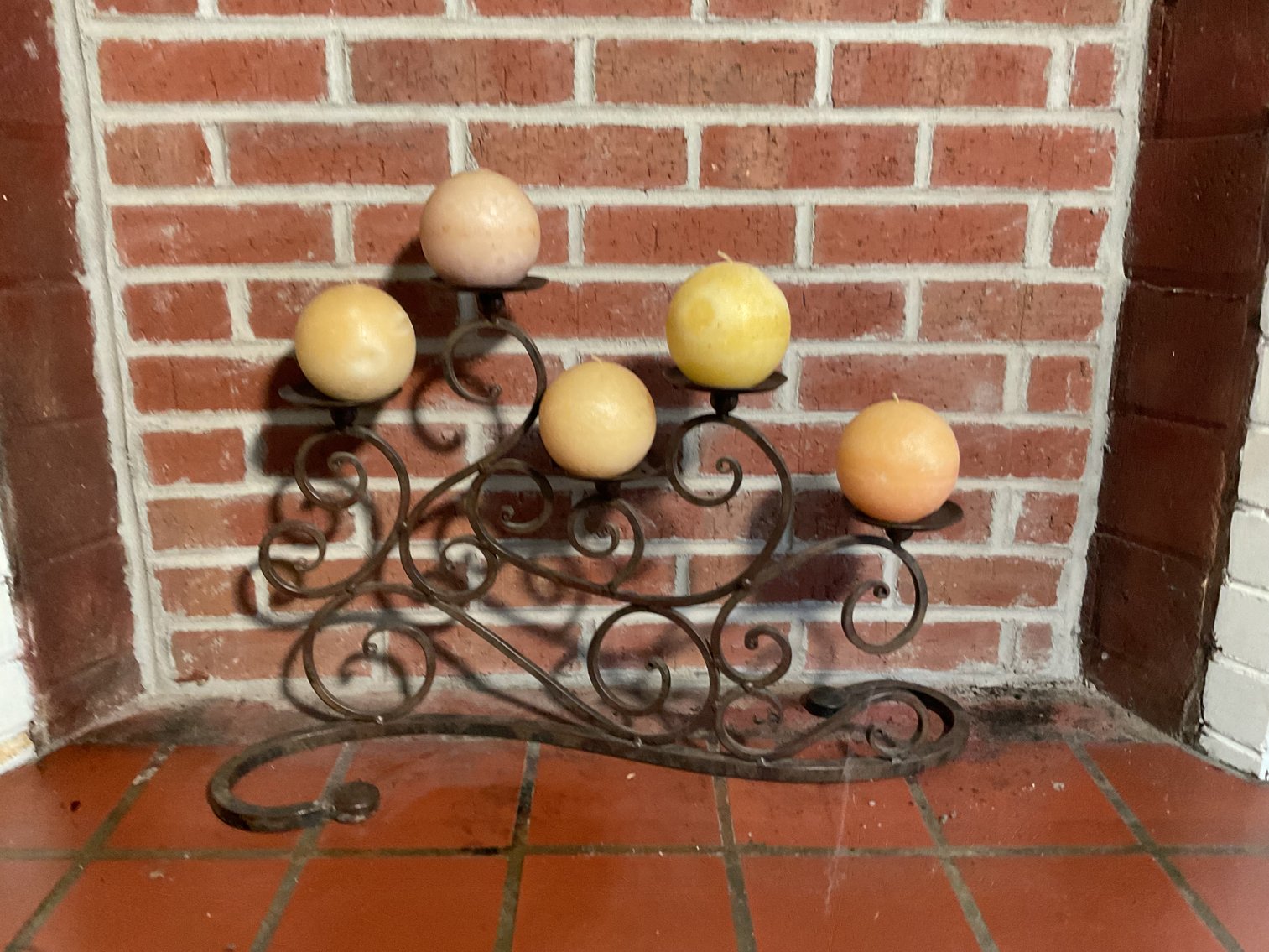 Image for Trifold Metal Fire Screen and Metal Candle Holder