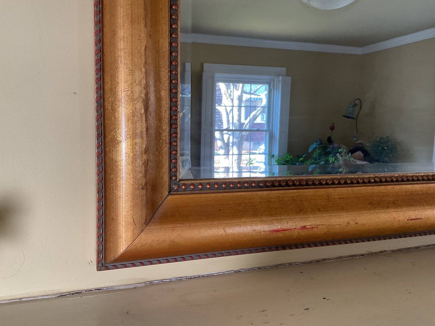 Image for Beveled Mirror in Gold Colored Frame