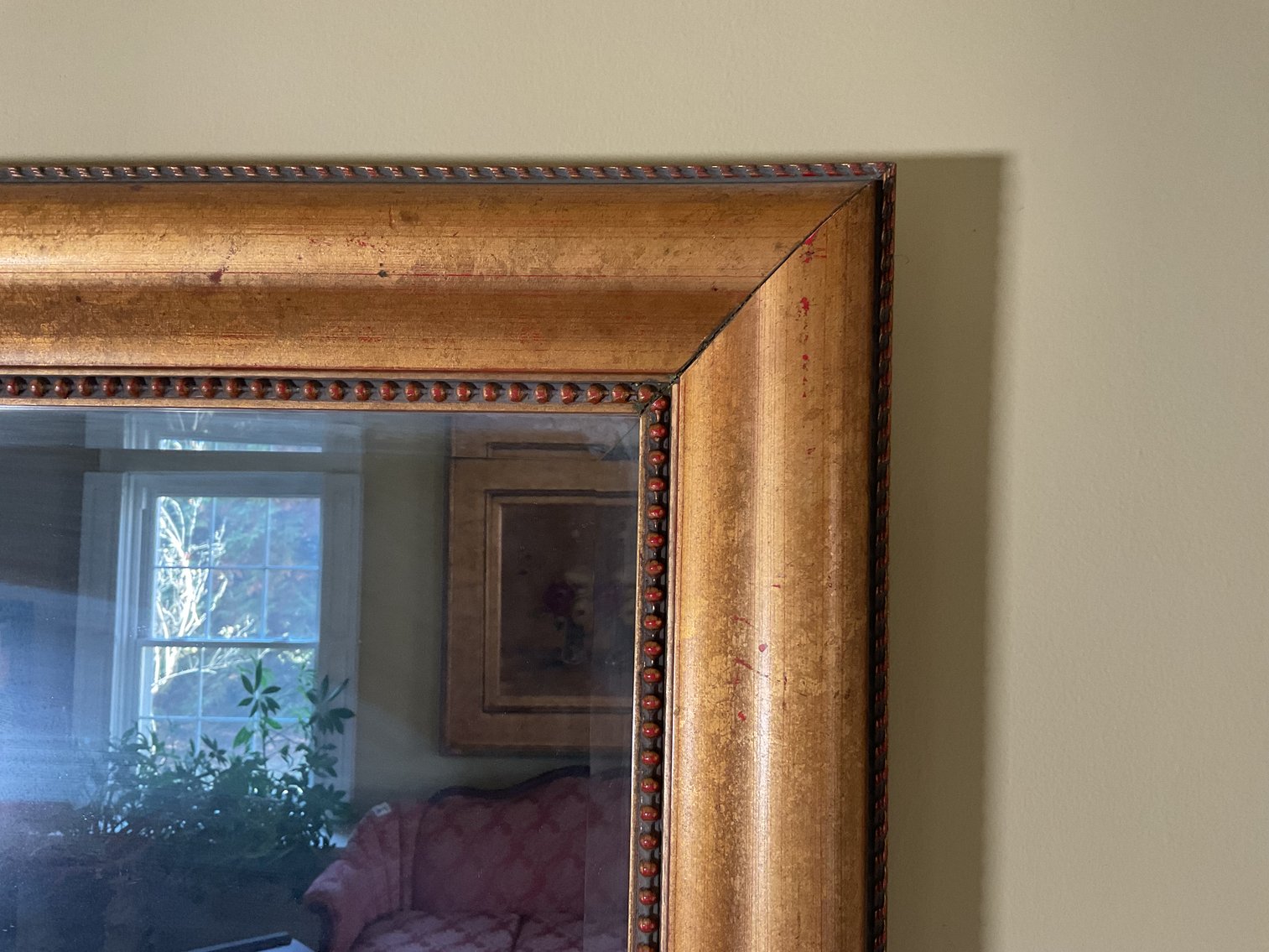 Image for Beveled Mirror in Gold Colored Frame