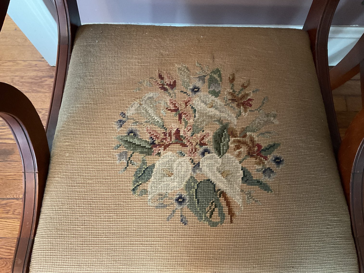 Image for Pair of Saber Leg Lyre Back Arm Chairs