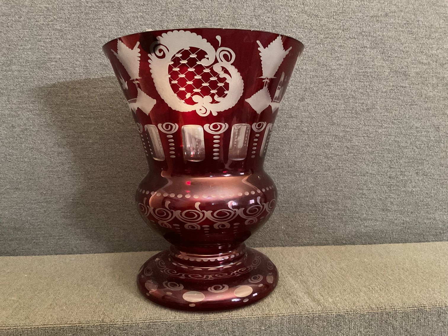 Image for Bohemian Cut to Clear Vase