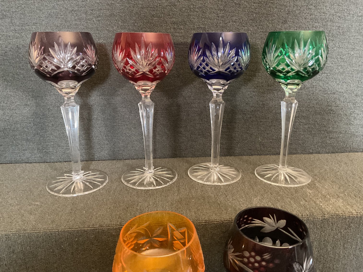 Image for Bohemian Cut to Clear Wine Glasses