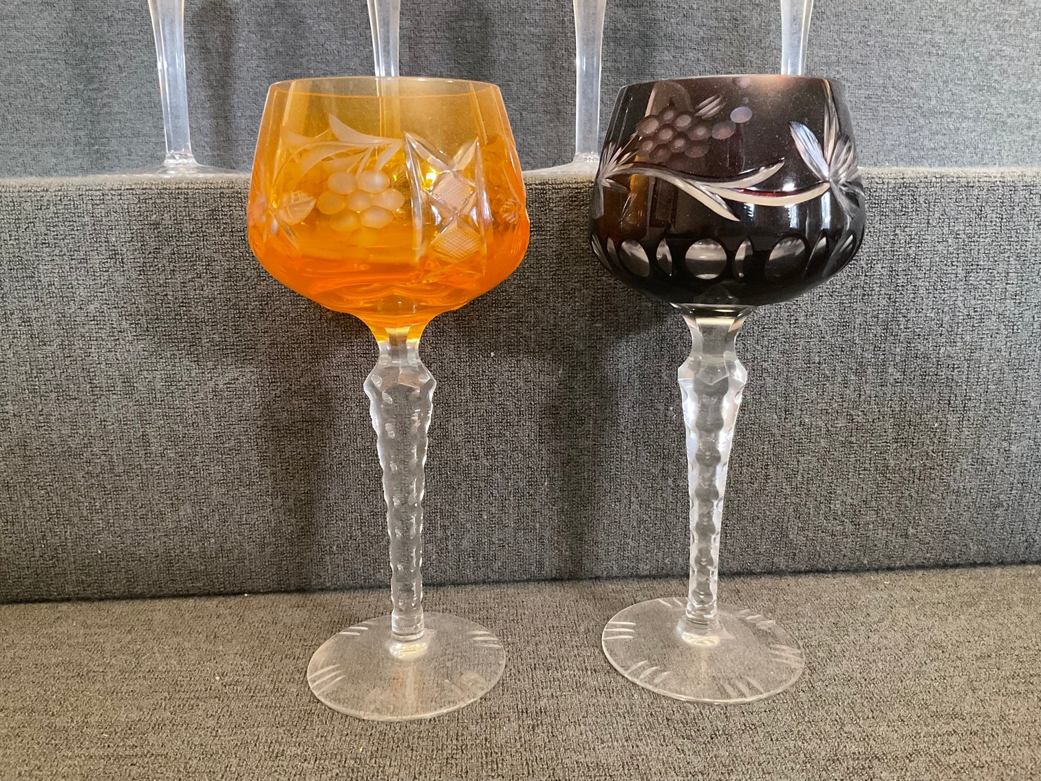 Image for Bohemian Cut to Clear Wine Glasses