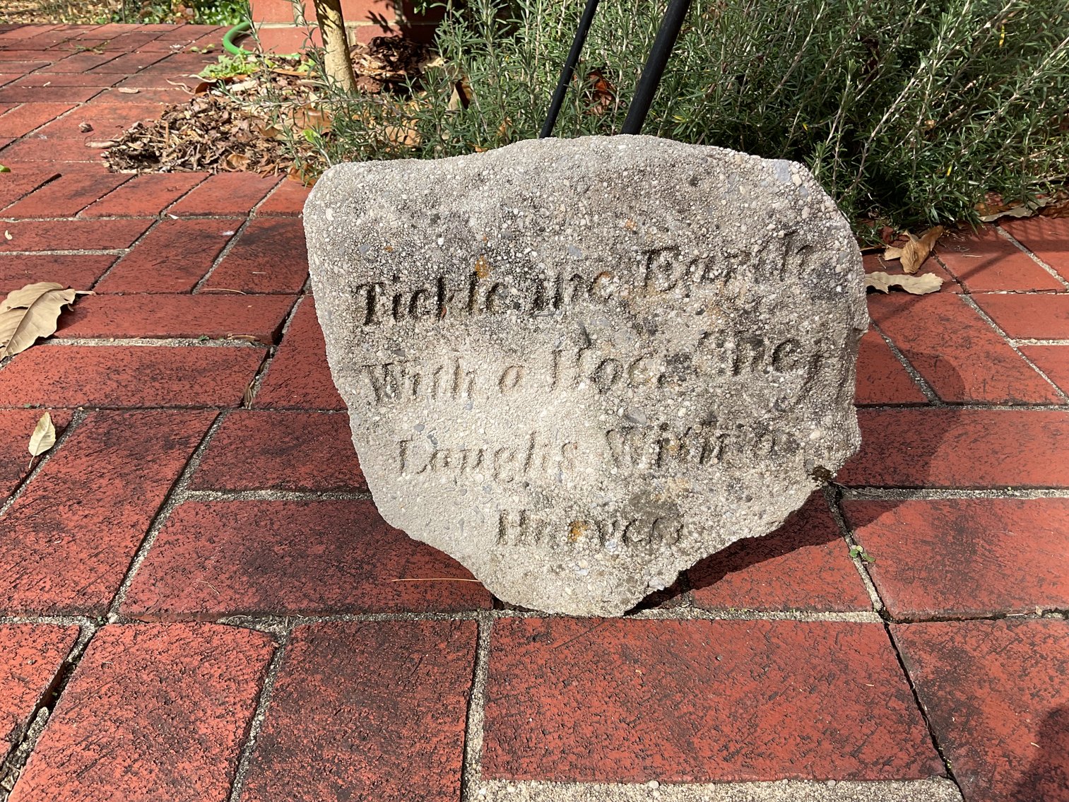 Image for Wrought Iron Table and Garden Plaque