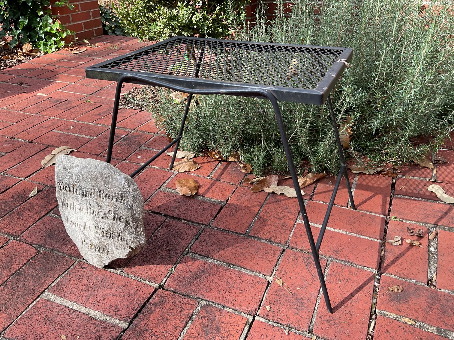 Image for Wrought Iron Table and Garden Plaque