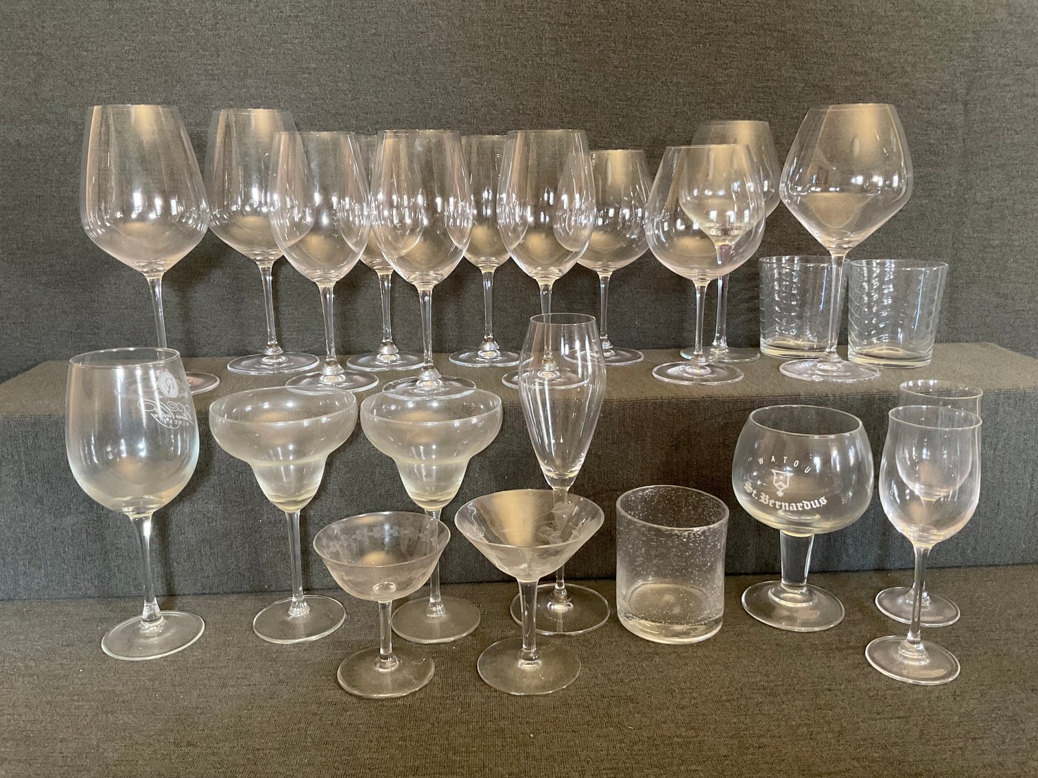 Image for Large Collection of Mixed Wine Glasses