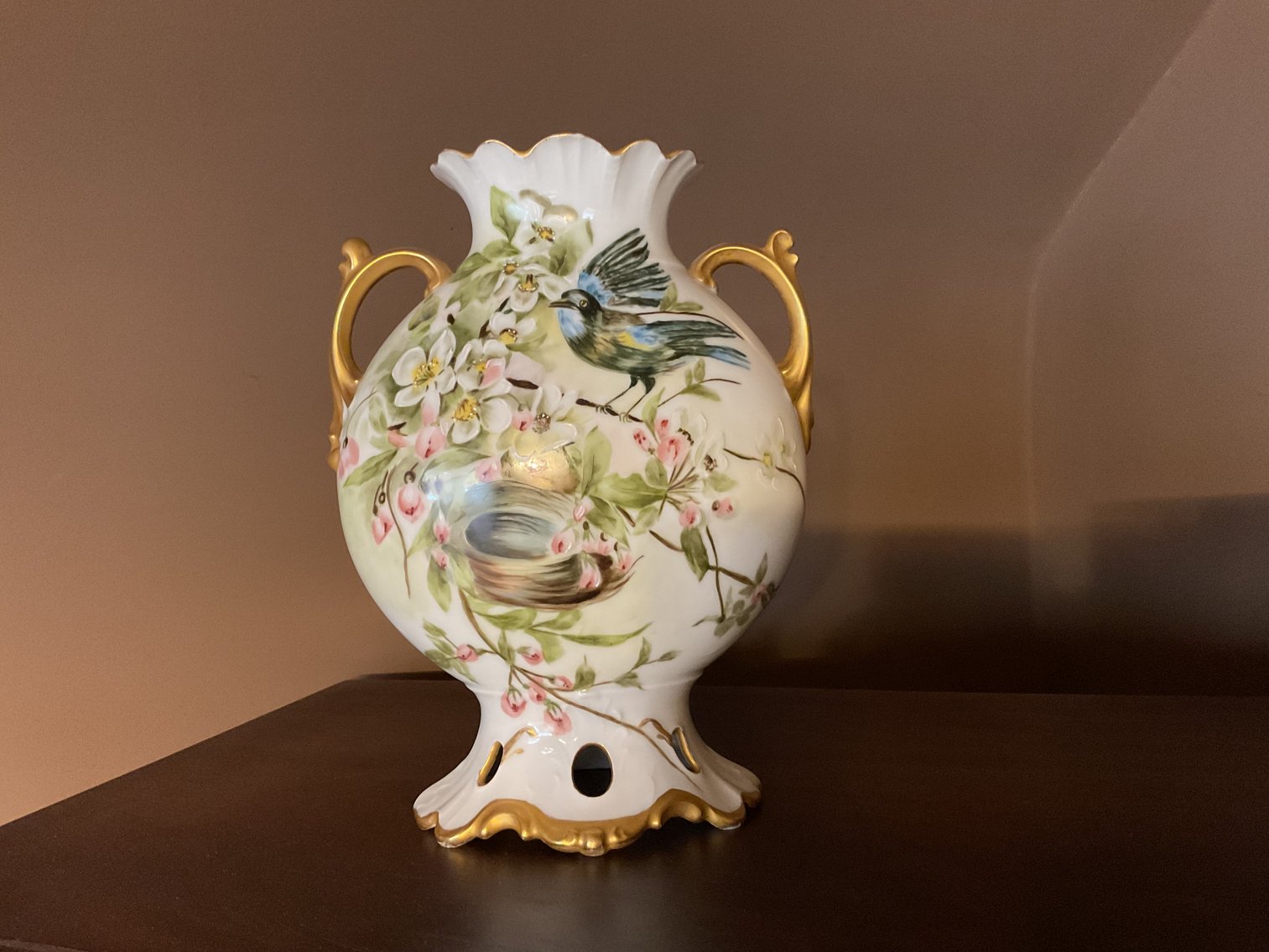 Image for Limoges Hand Painted Vase