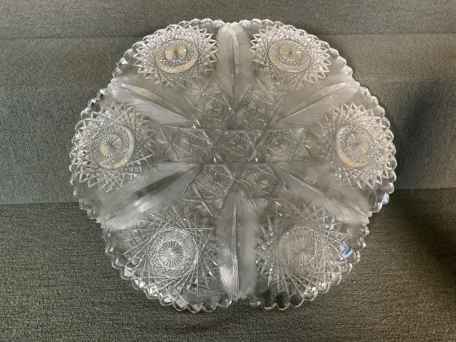 Image for Beautiful 14” Cut Crystal Plate