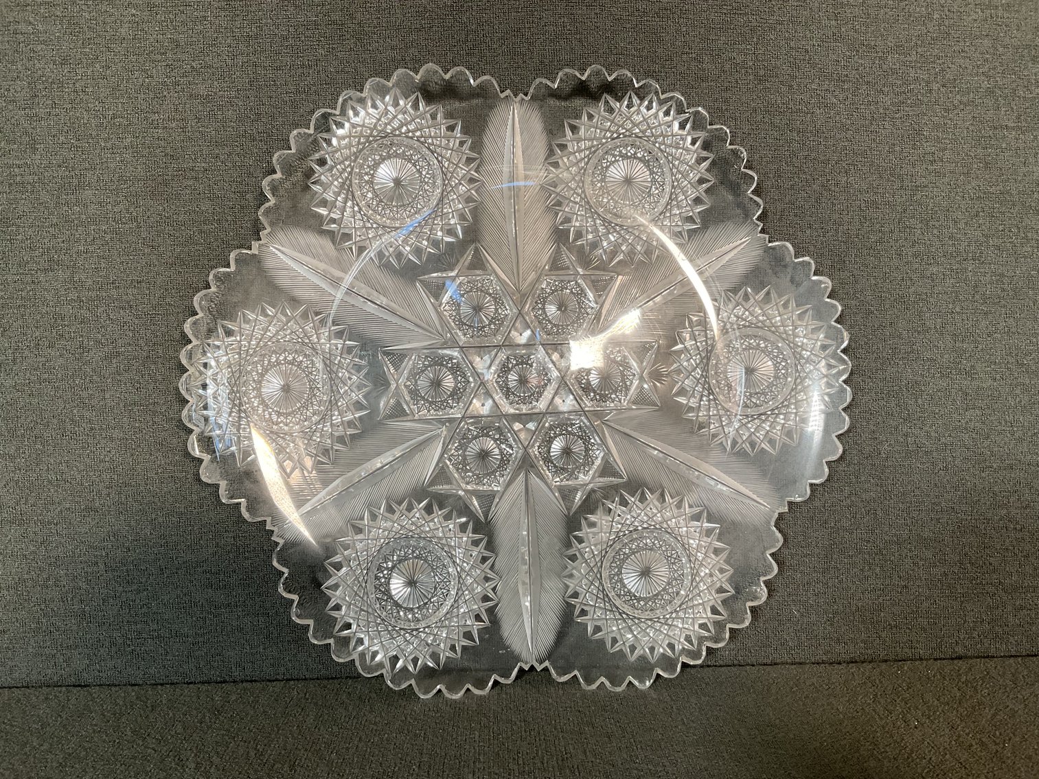 Image for Beautiful 14” Cut Crystal Plate