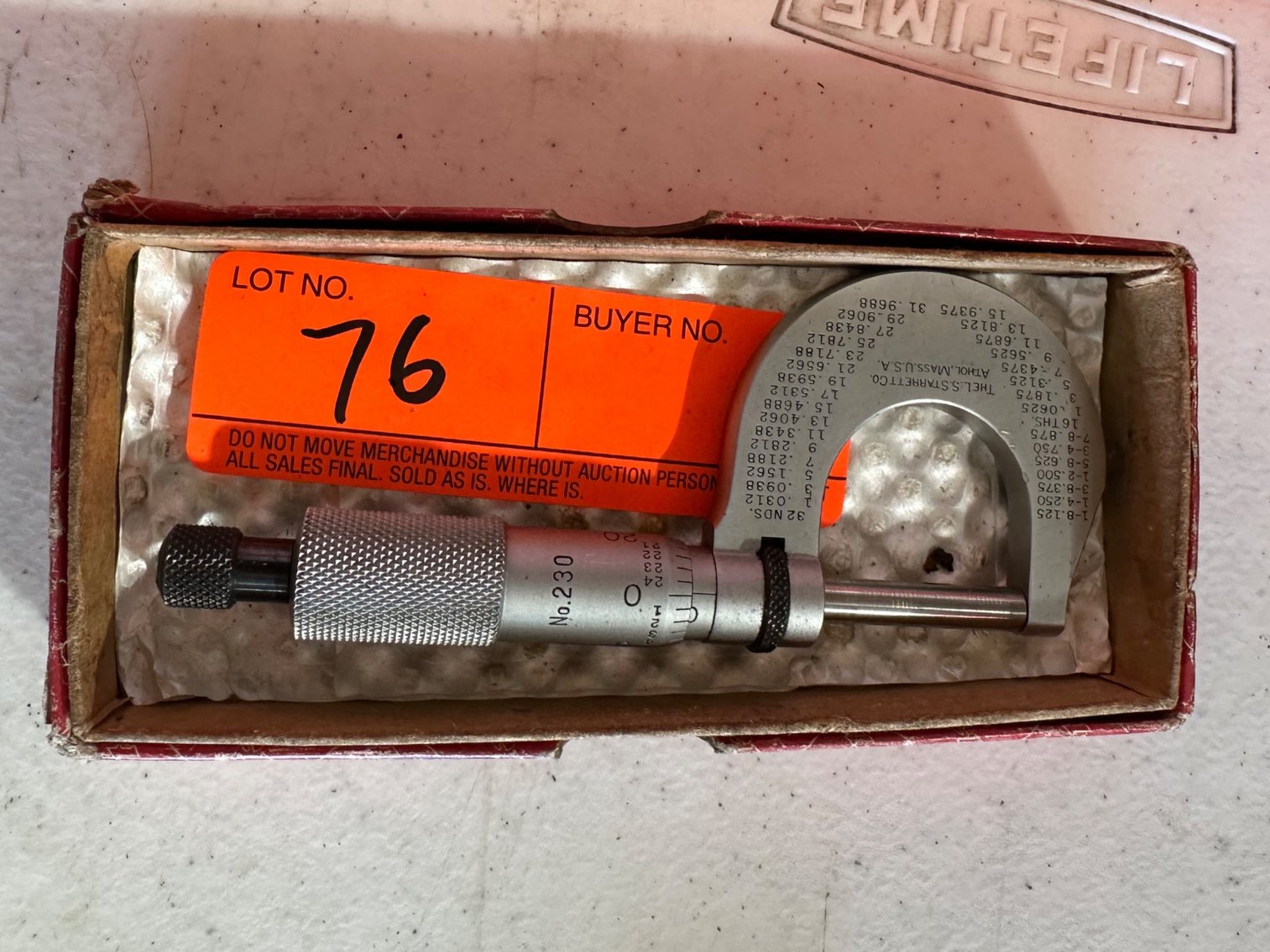 Image for Starrett micrometer