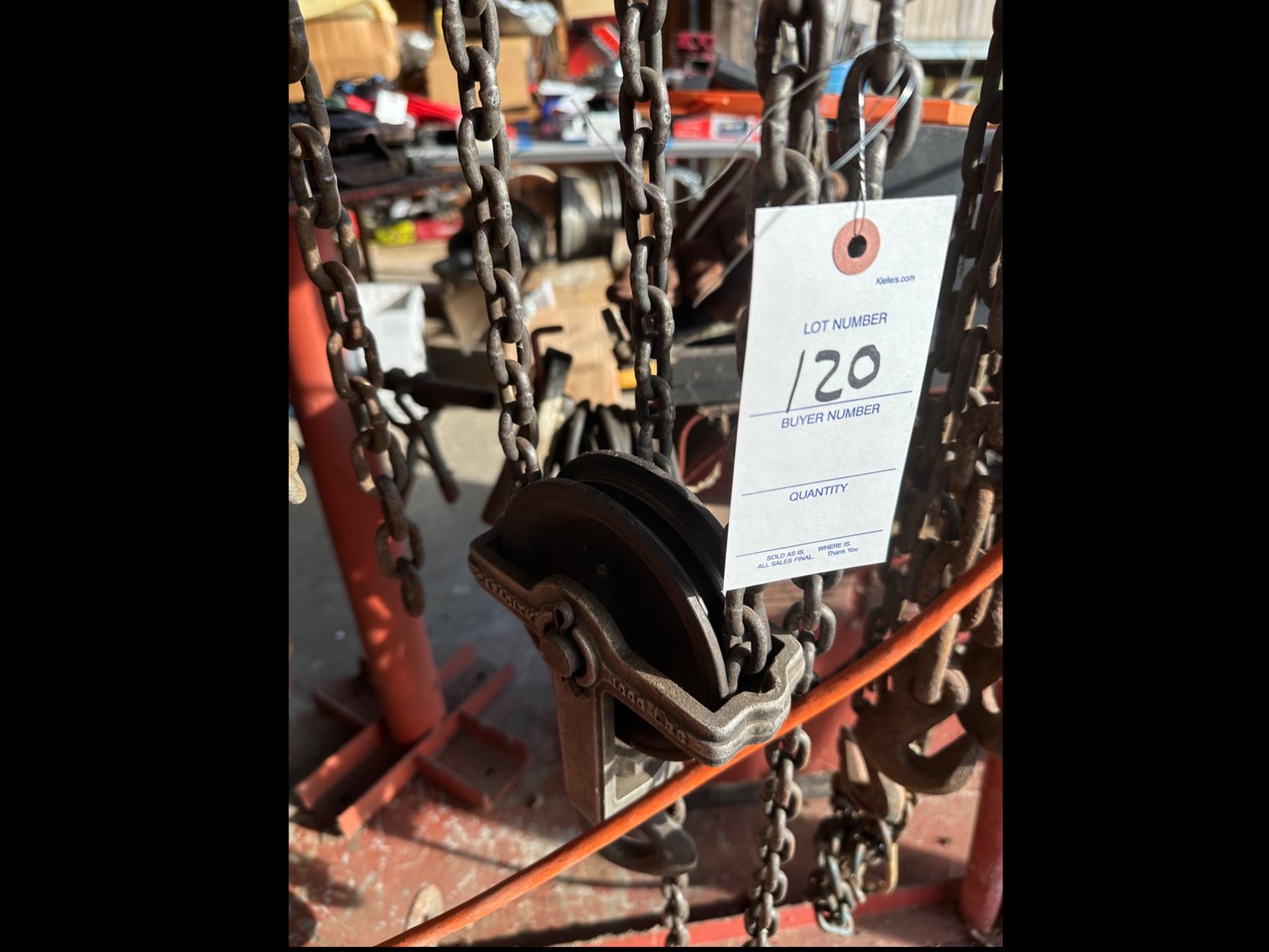 Image for 1000 pound chain hoist