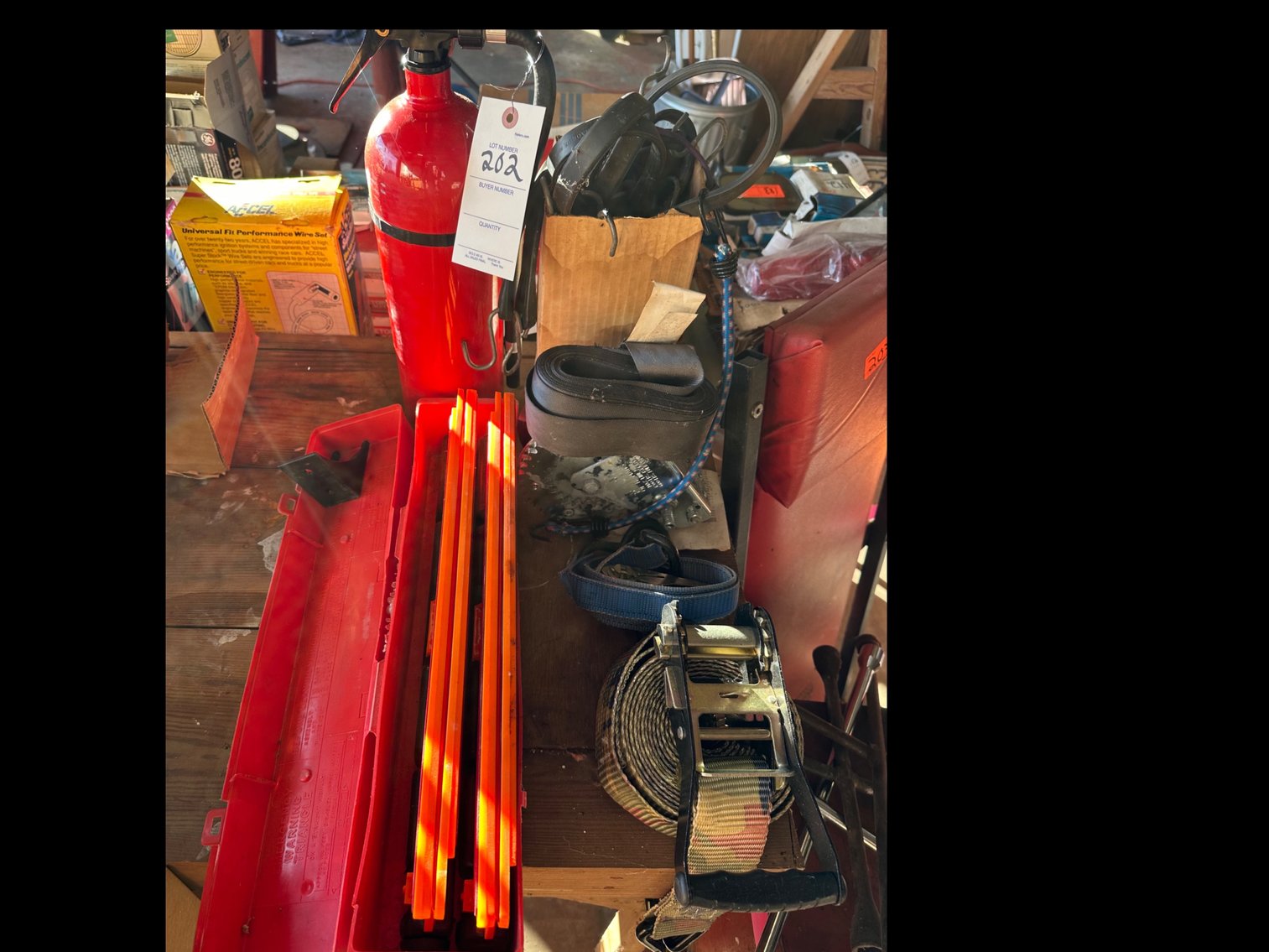 Image for Safety, reflectors, and fire extinguisher