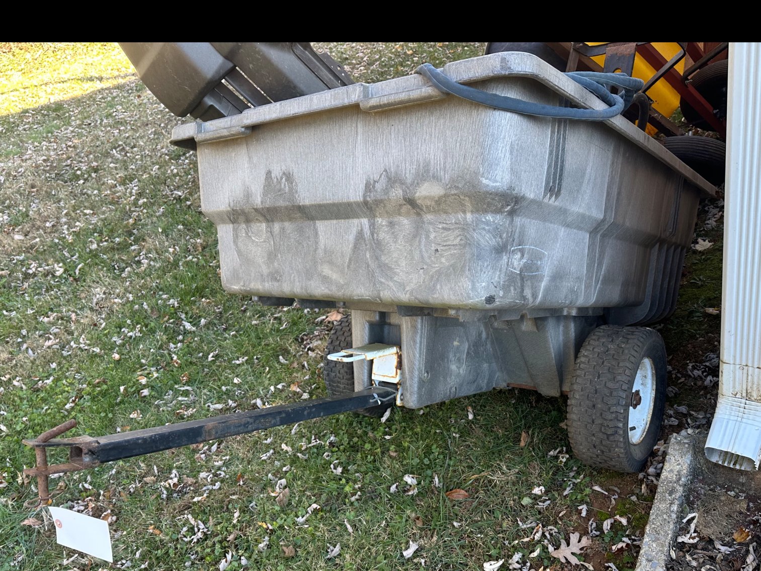 Image for Utility cart for lawnmower with a dump bed