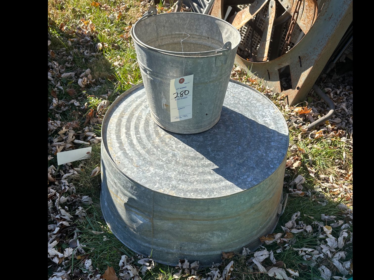 Image for Metal tub, and bucket