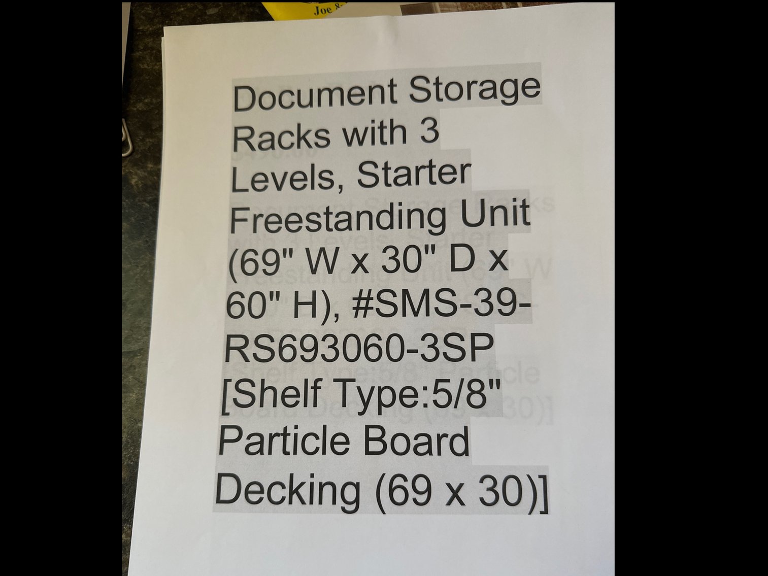Image for New shelving system