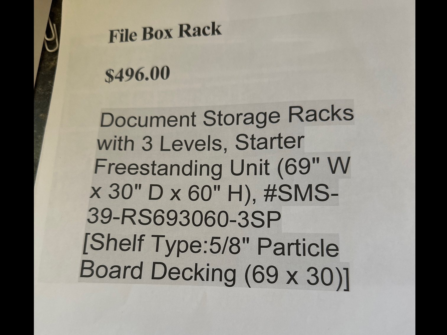 Image for New shelving system