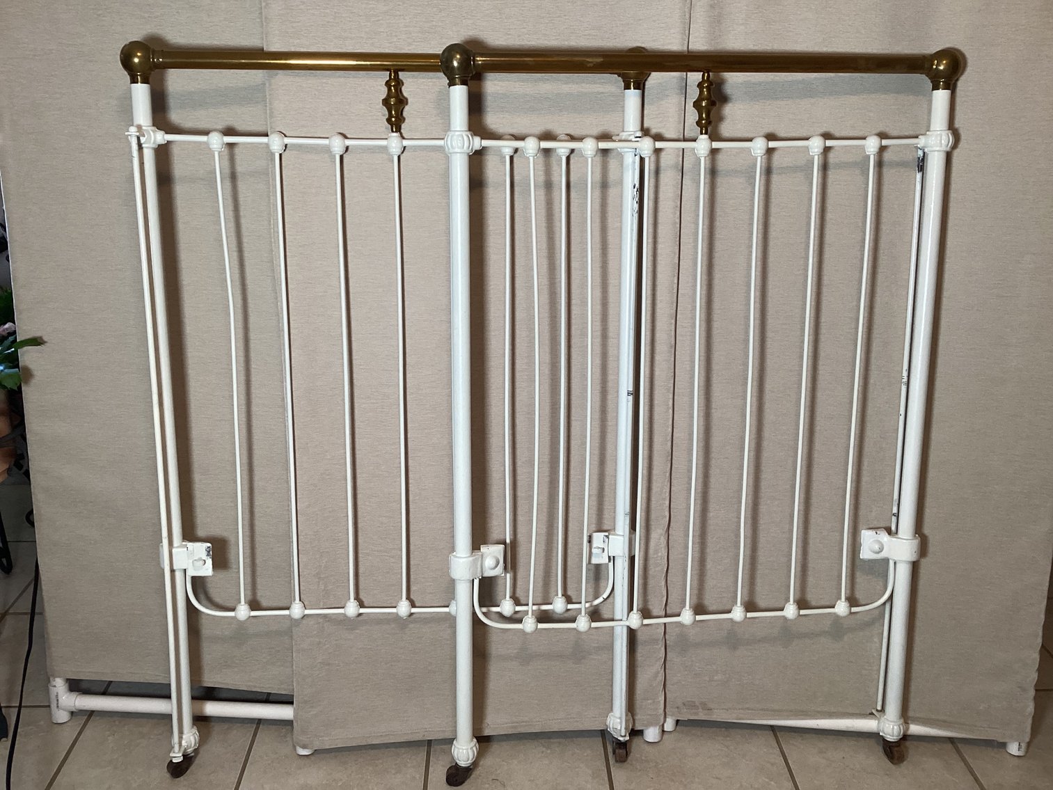 Image for Brass and Iron Baby Bed