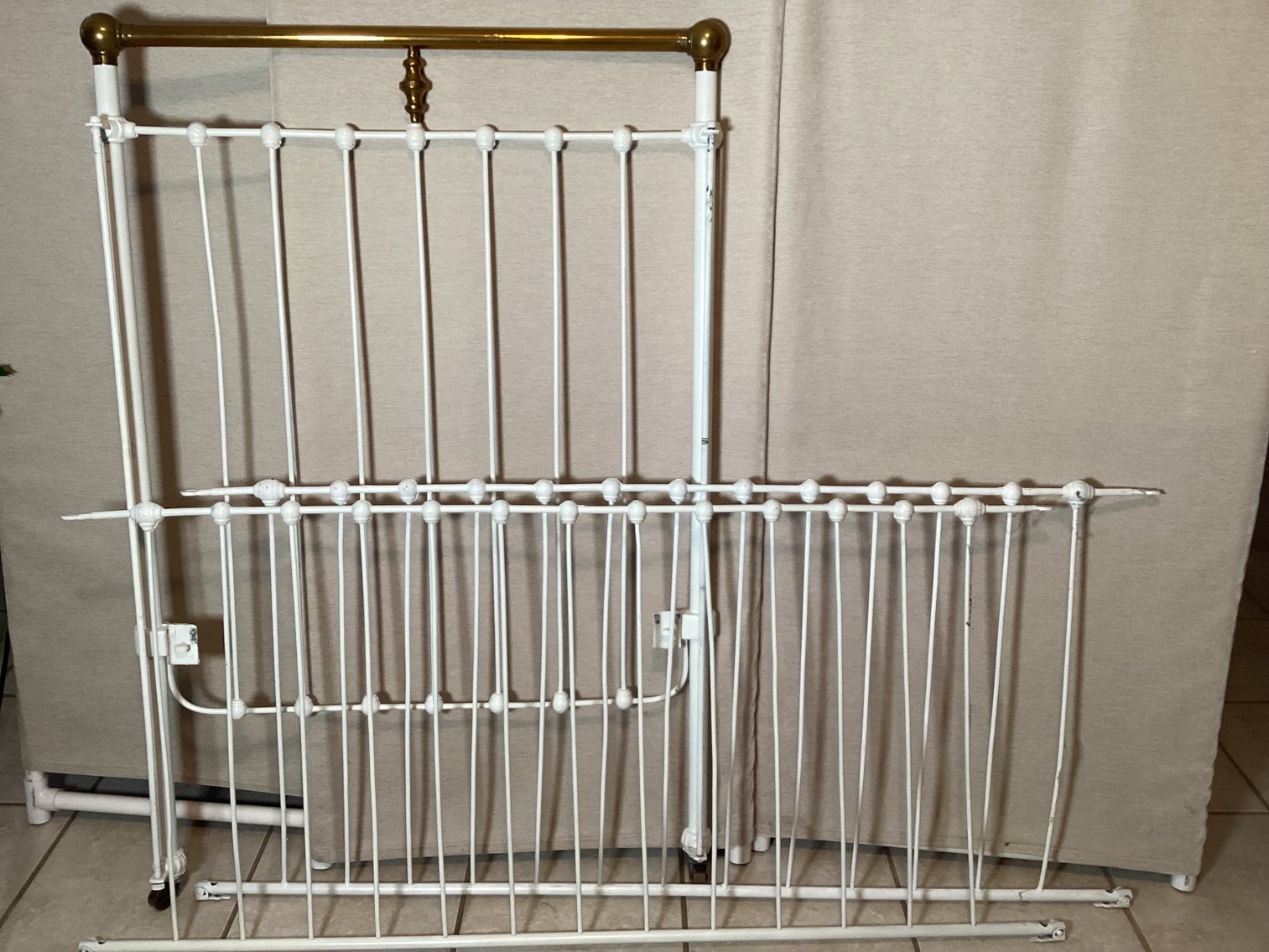 Image for Brass and Iron Baby Bed