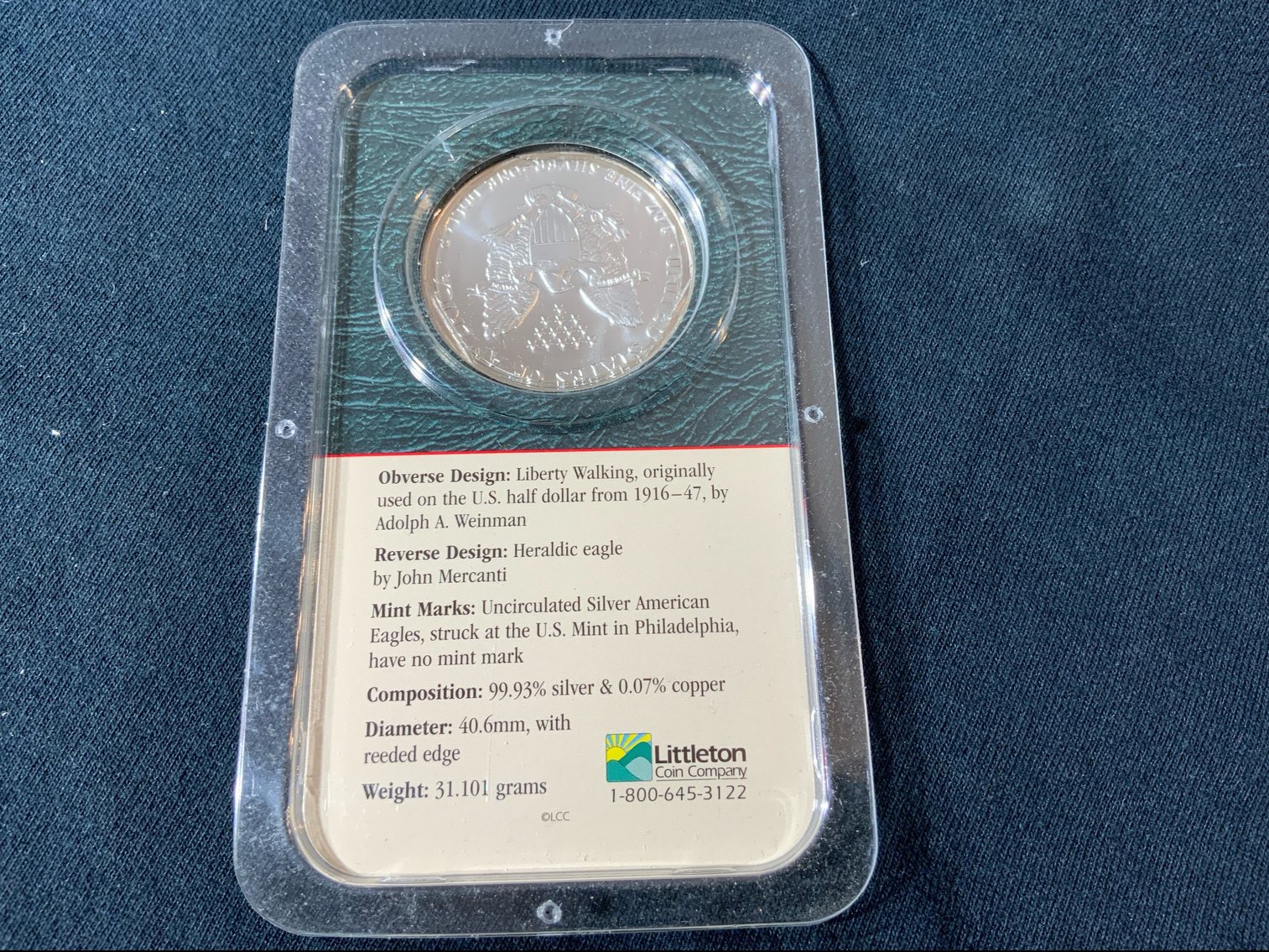 Image for 2000 USA SILVER EAGLE DOLLAR