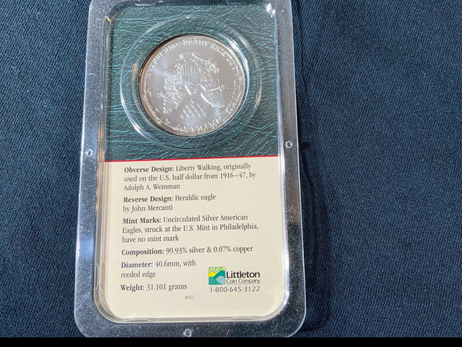 Image for 2000 USA SILVER EAGLE DOLLAR