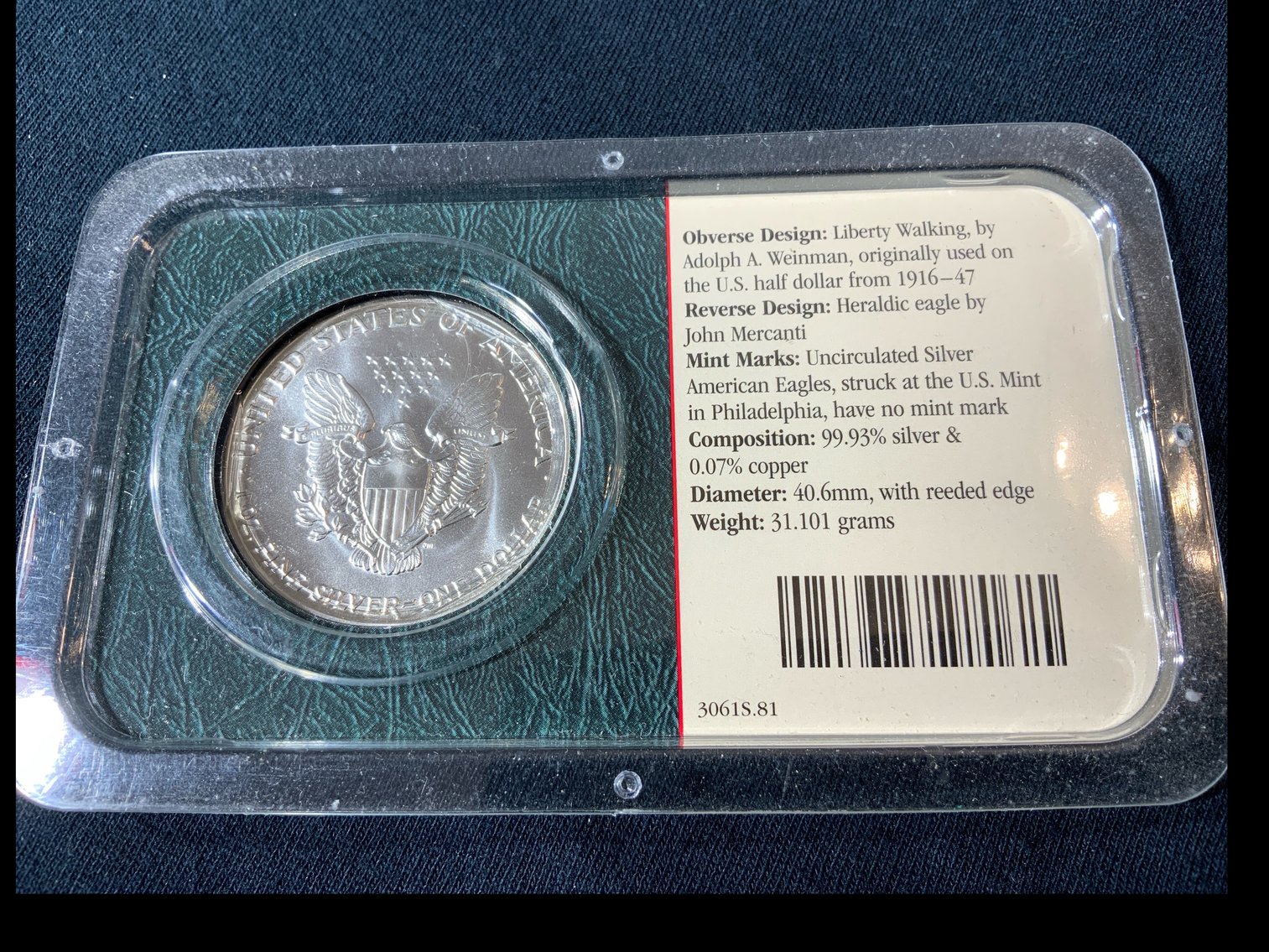 Image for 1987 USA SILVER EAGLE DOLLAR