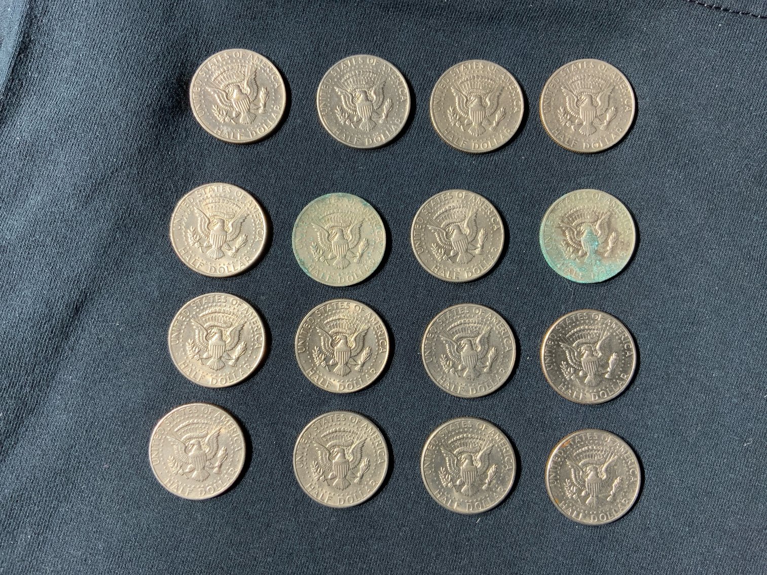 Image for USA KENNEDY HALF DOLLAR.  16 COINS. 1971-1979
