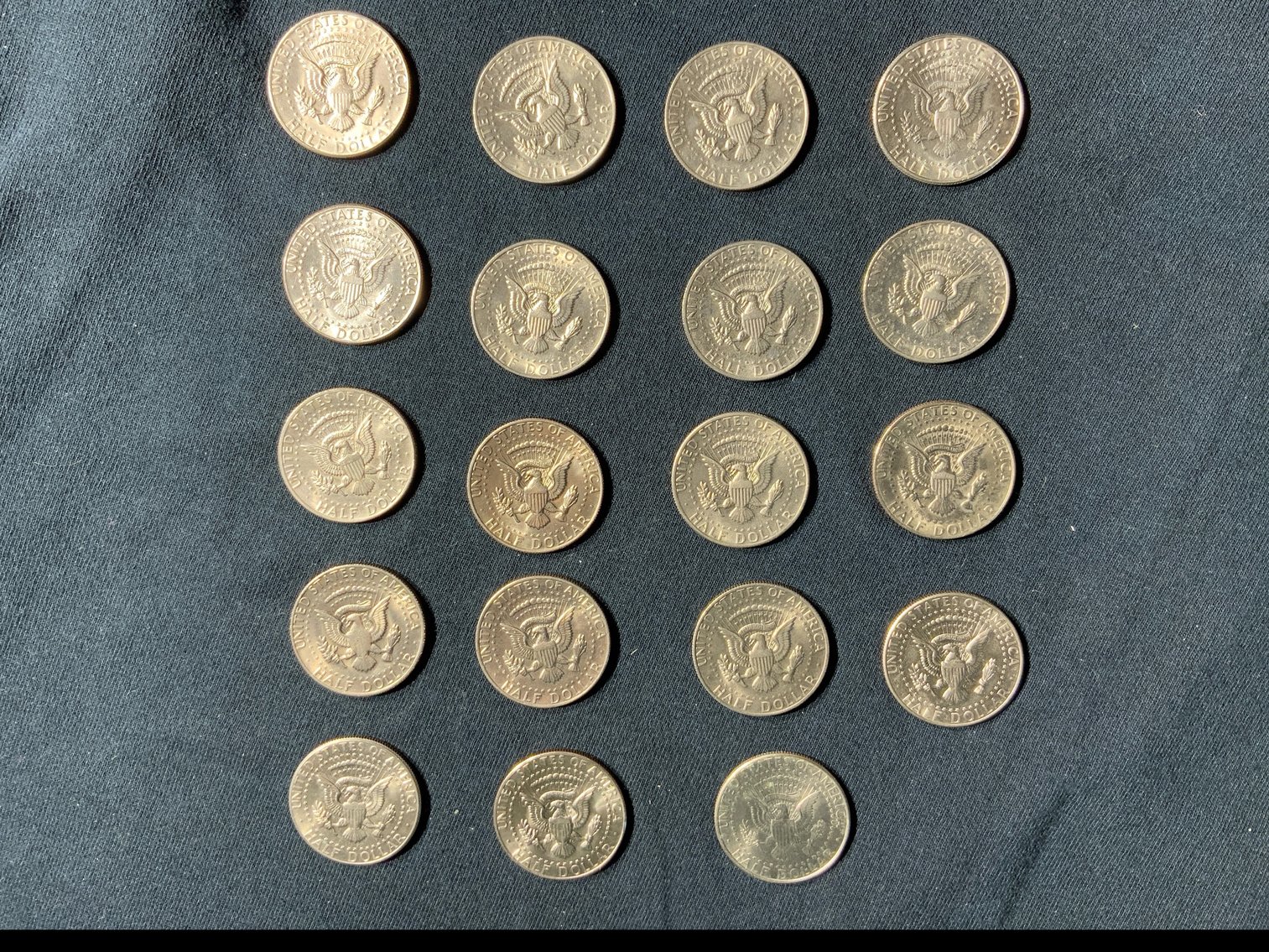 Image for USA KENNEDY HALF DOLLAR  19 COINS. 1980-1989