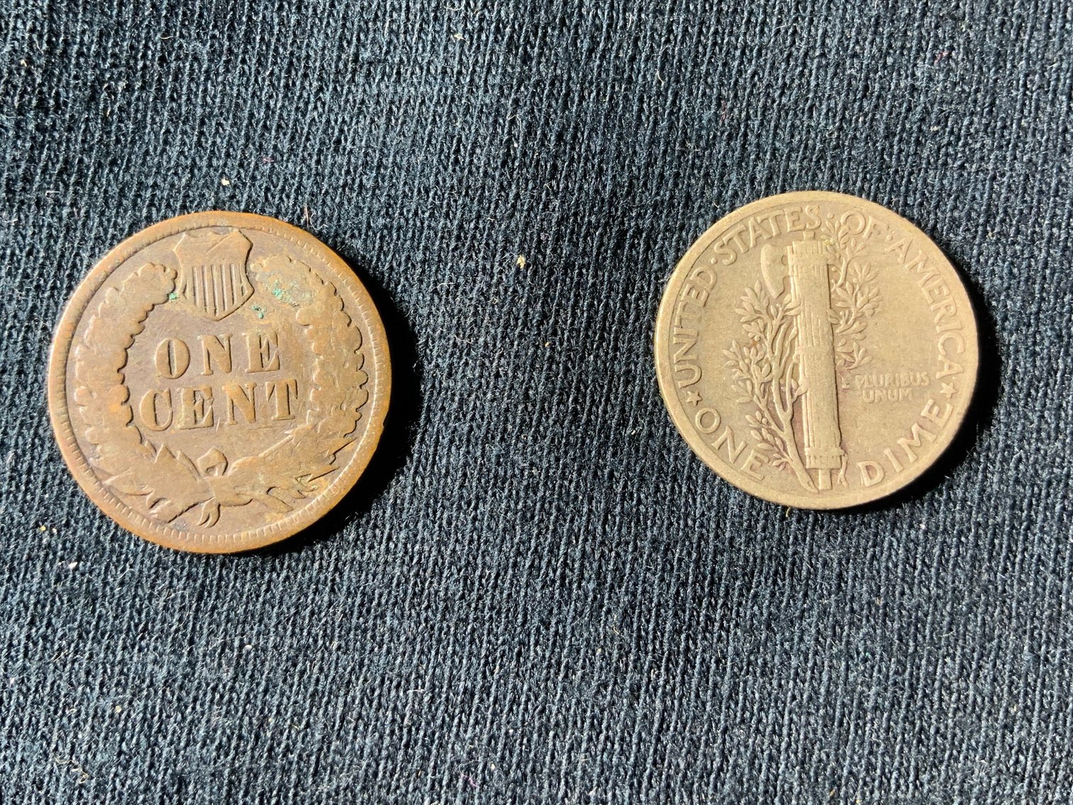 Image for 1943 MERCURY DIME & 1898 INDIAN HEAD PENNY