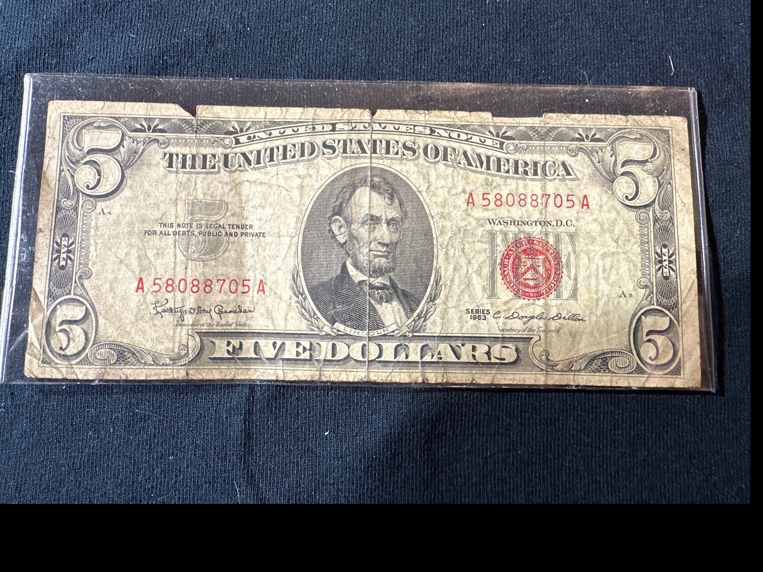 Image for 1963 5 Dollar Bill