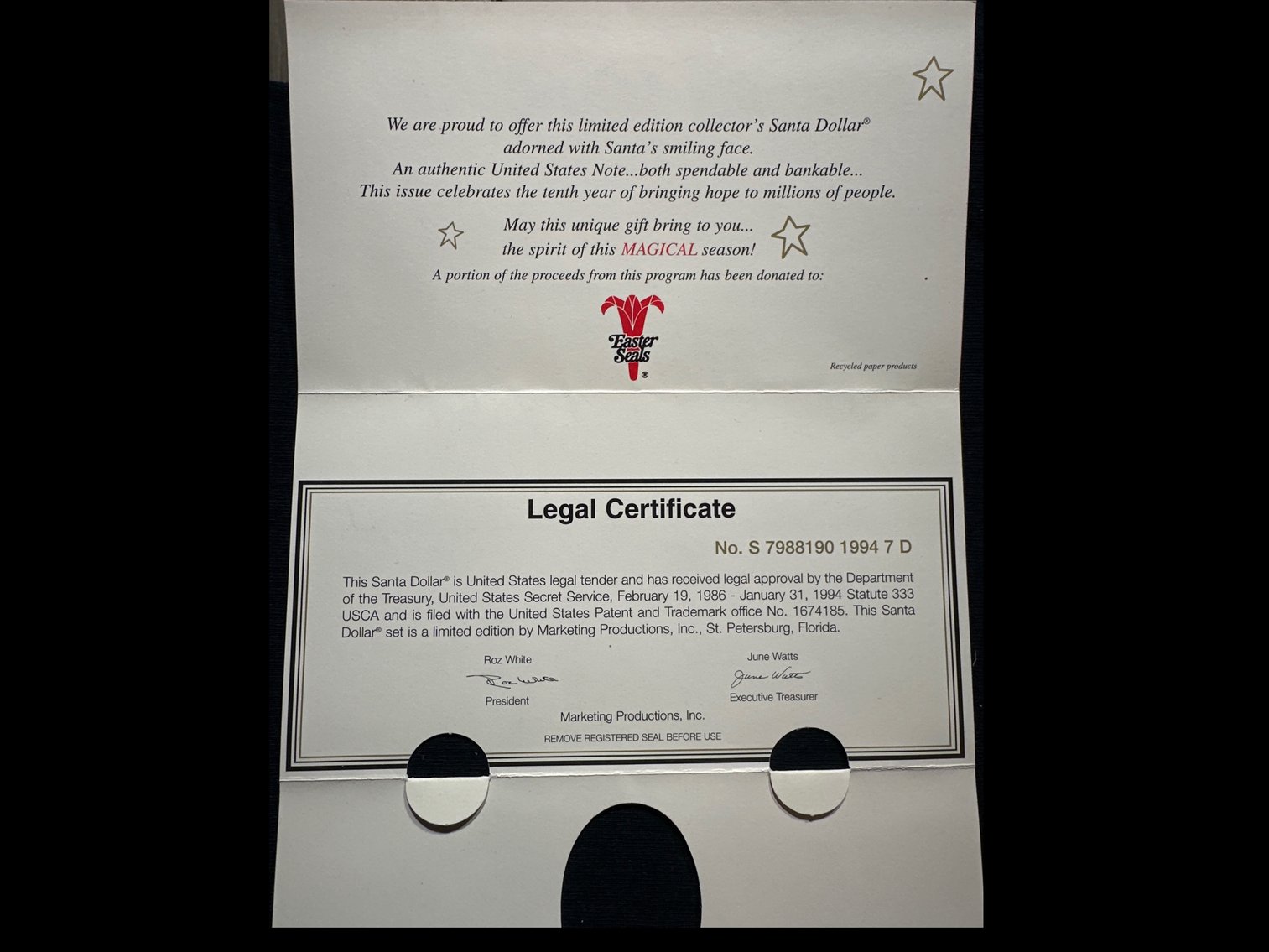 Image for SANTA DOLLAR.