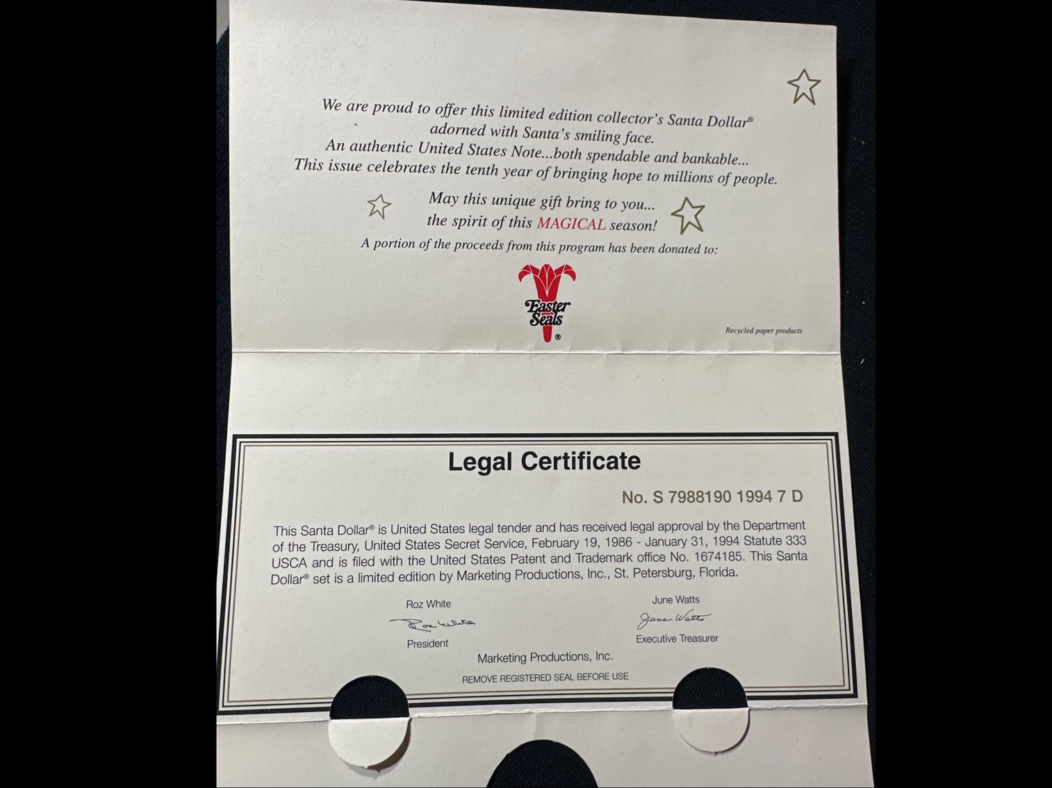 Image for SANTA BILLS