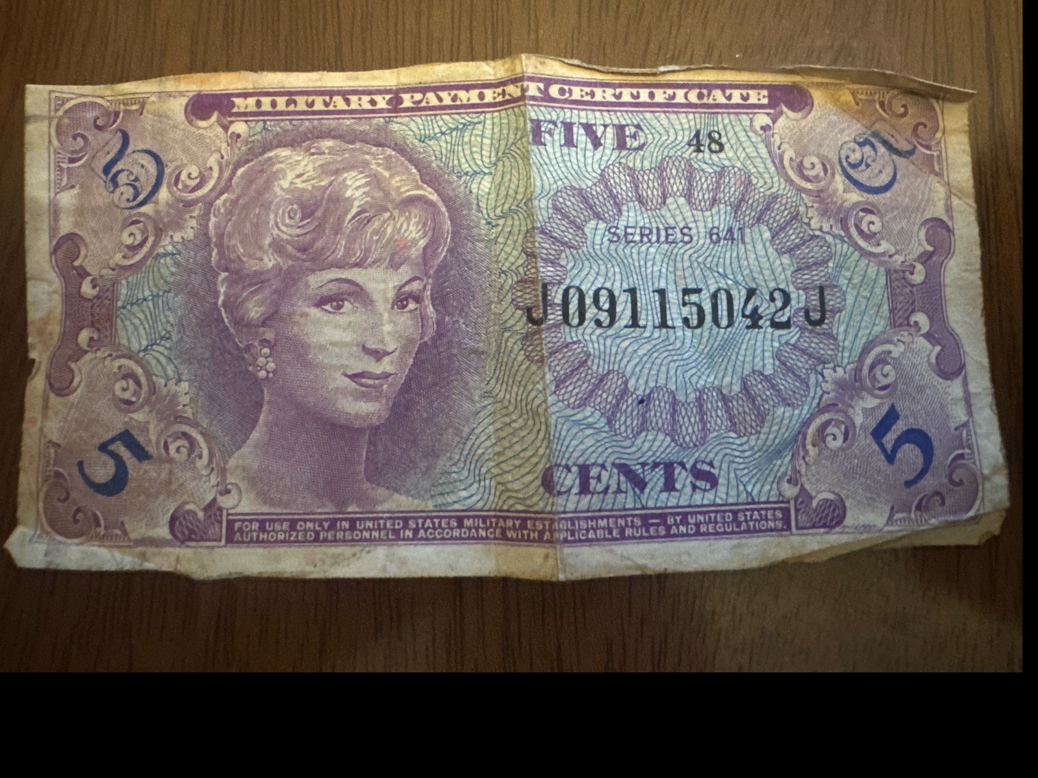 Image for MILITARY PAYMENT CERTIFICATE