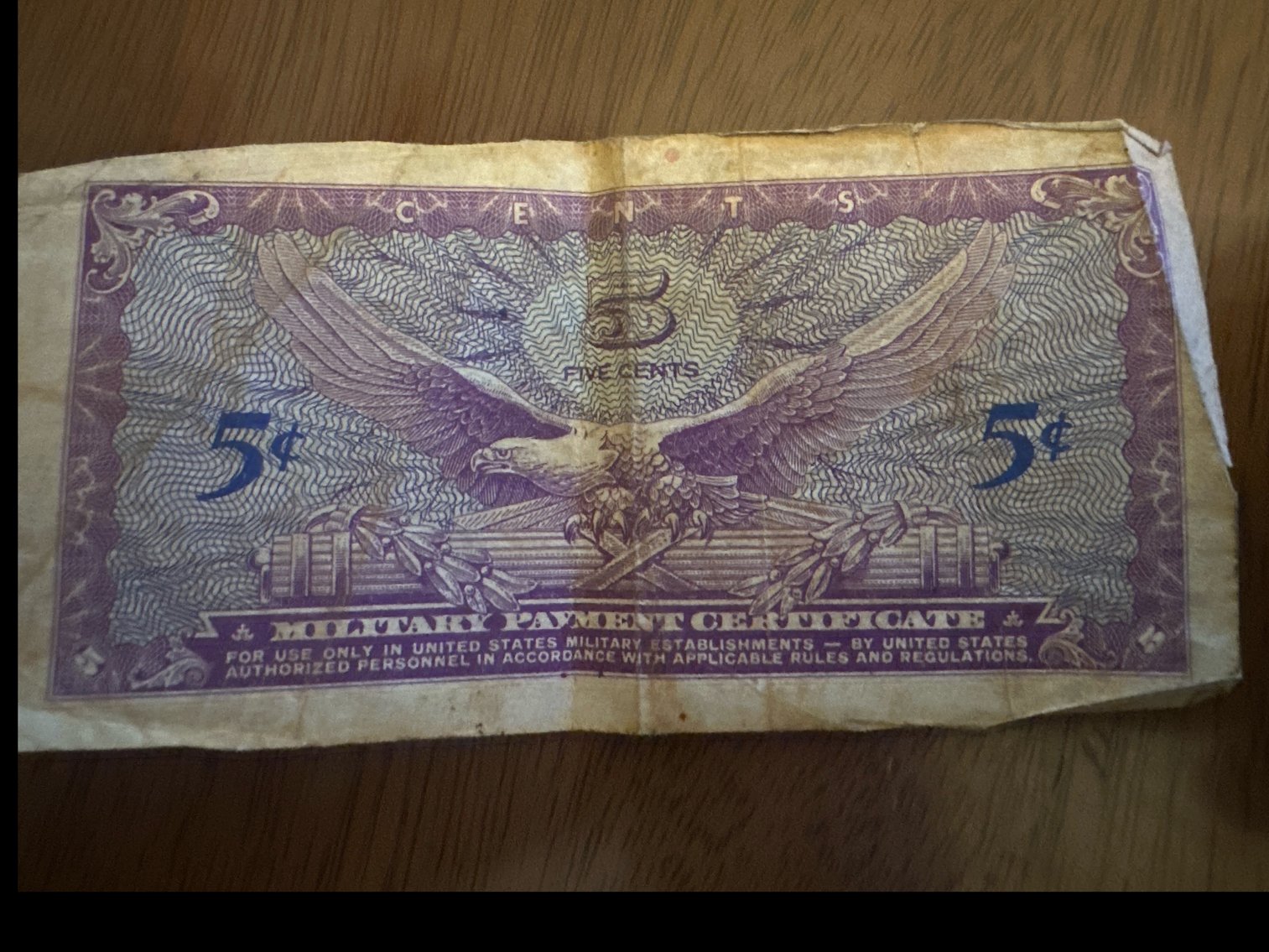 Image for MILITARY PAYMENT CERTIFICATE