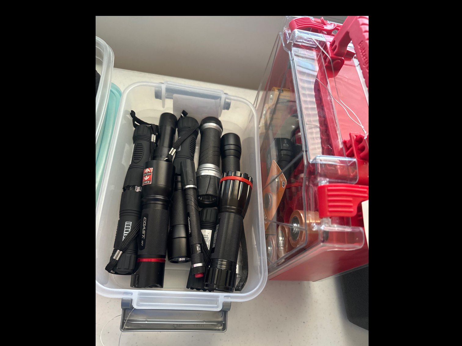 Image for Box of flashlights and Batteries