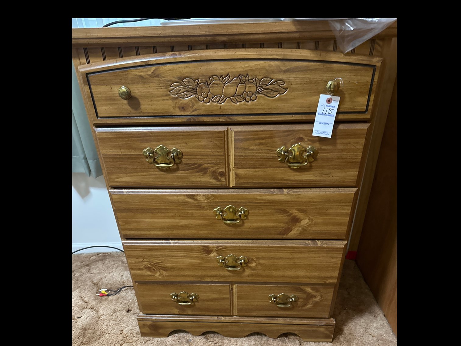 Image for Bedroom suit, dresser, chest of drawers, headboard, and nightstand