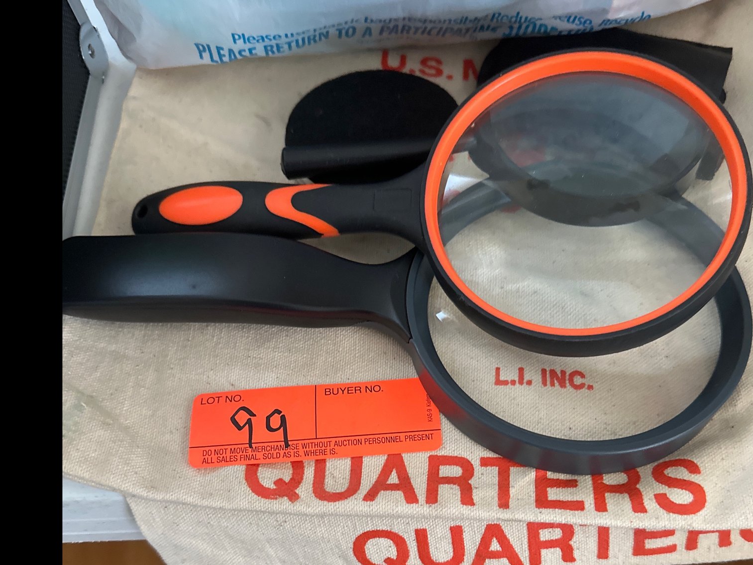 Image for Coin counter, coin, wrappers, and magnifying glasses