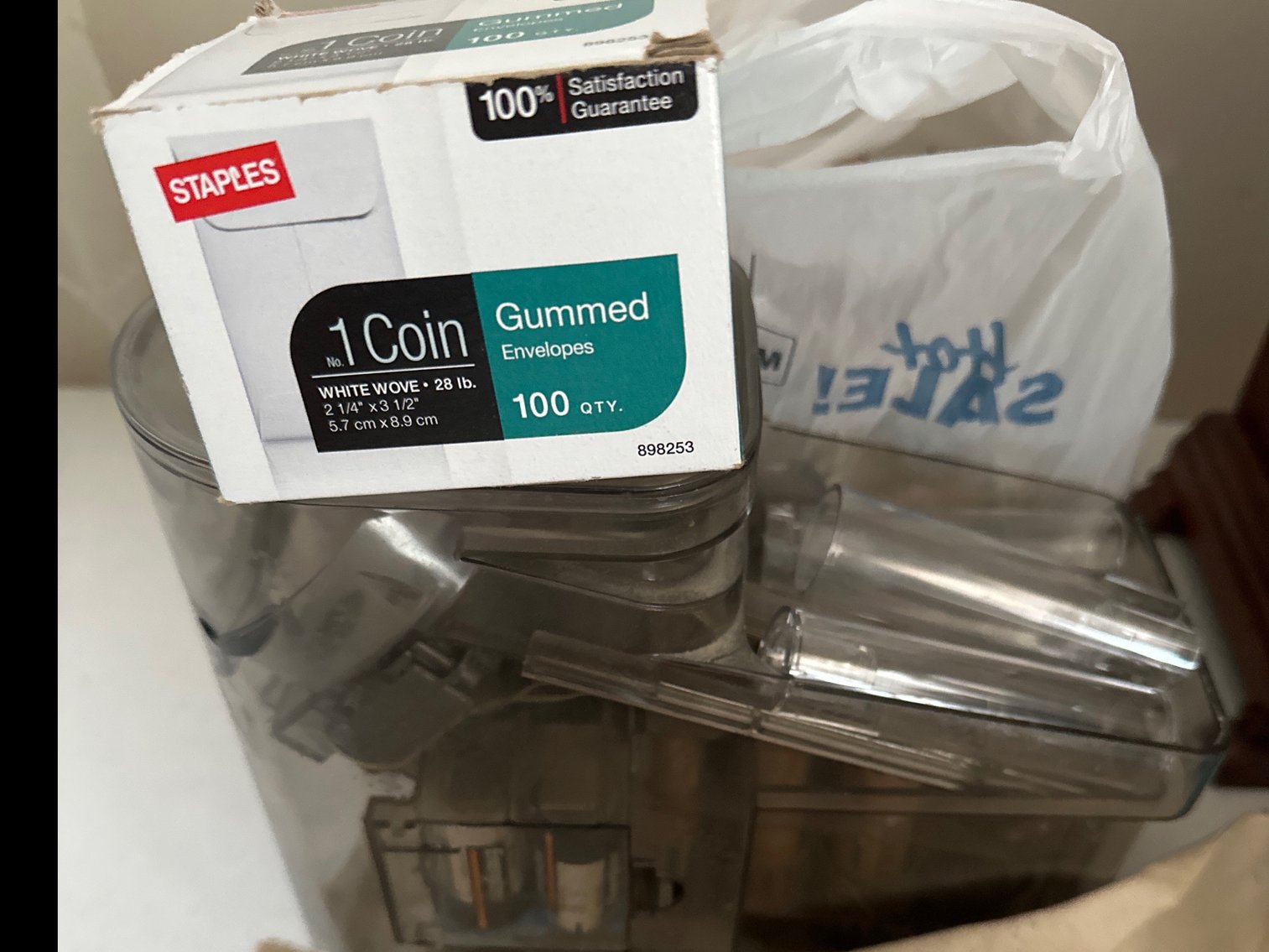 Image for Coin counter, coin, wrappers, and magnifying glasses