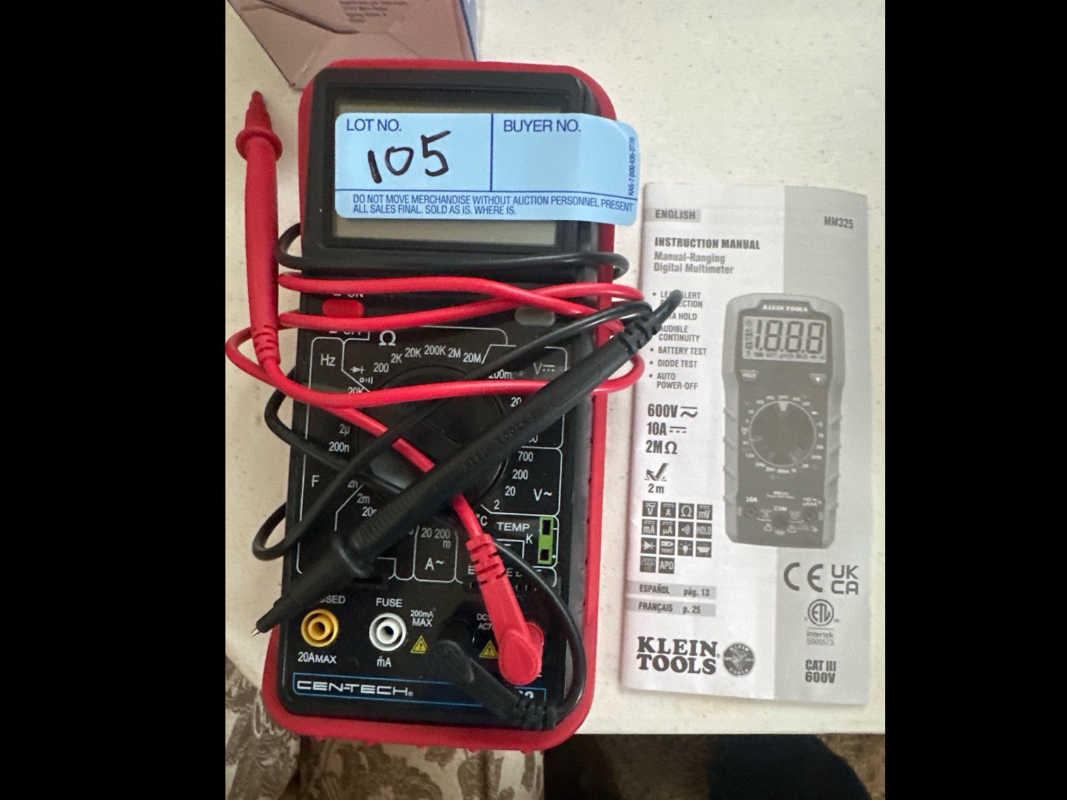 Image for Digital multimeter, surge protector, and water filters