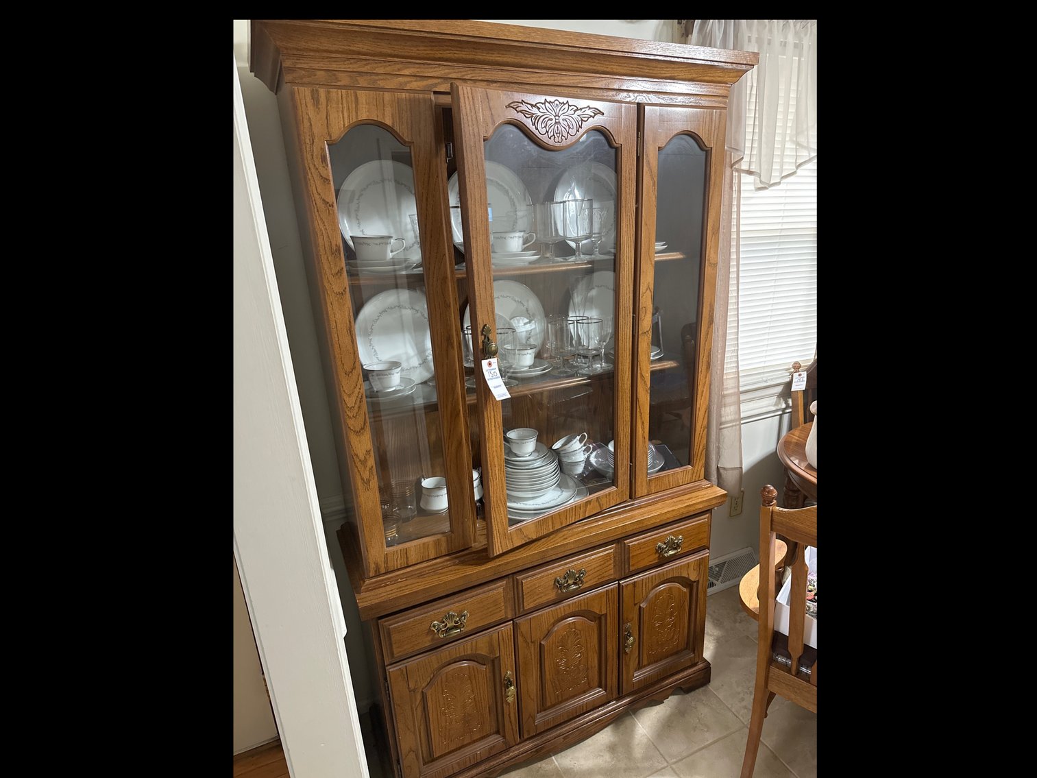 Image for China hutch does not include contents