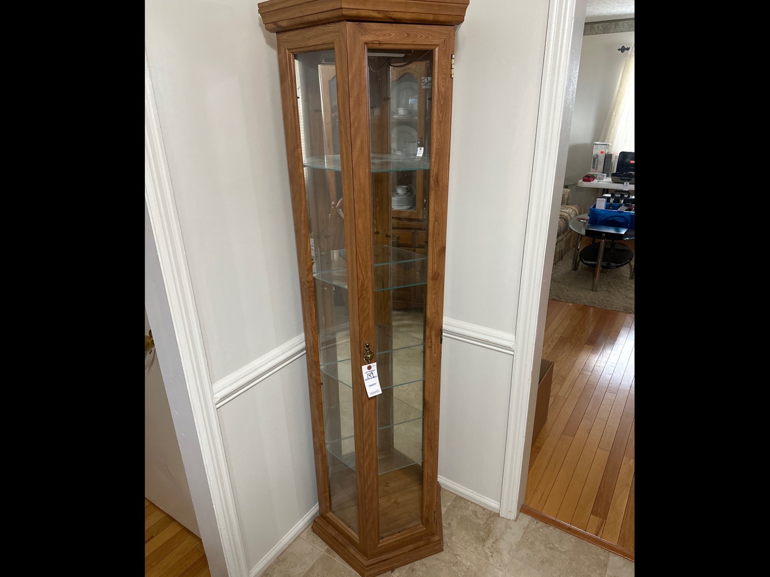 Image for Corner cabinet with four glass shelves