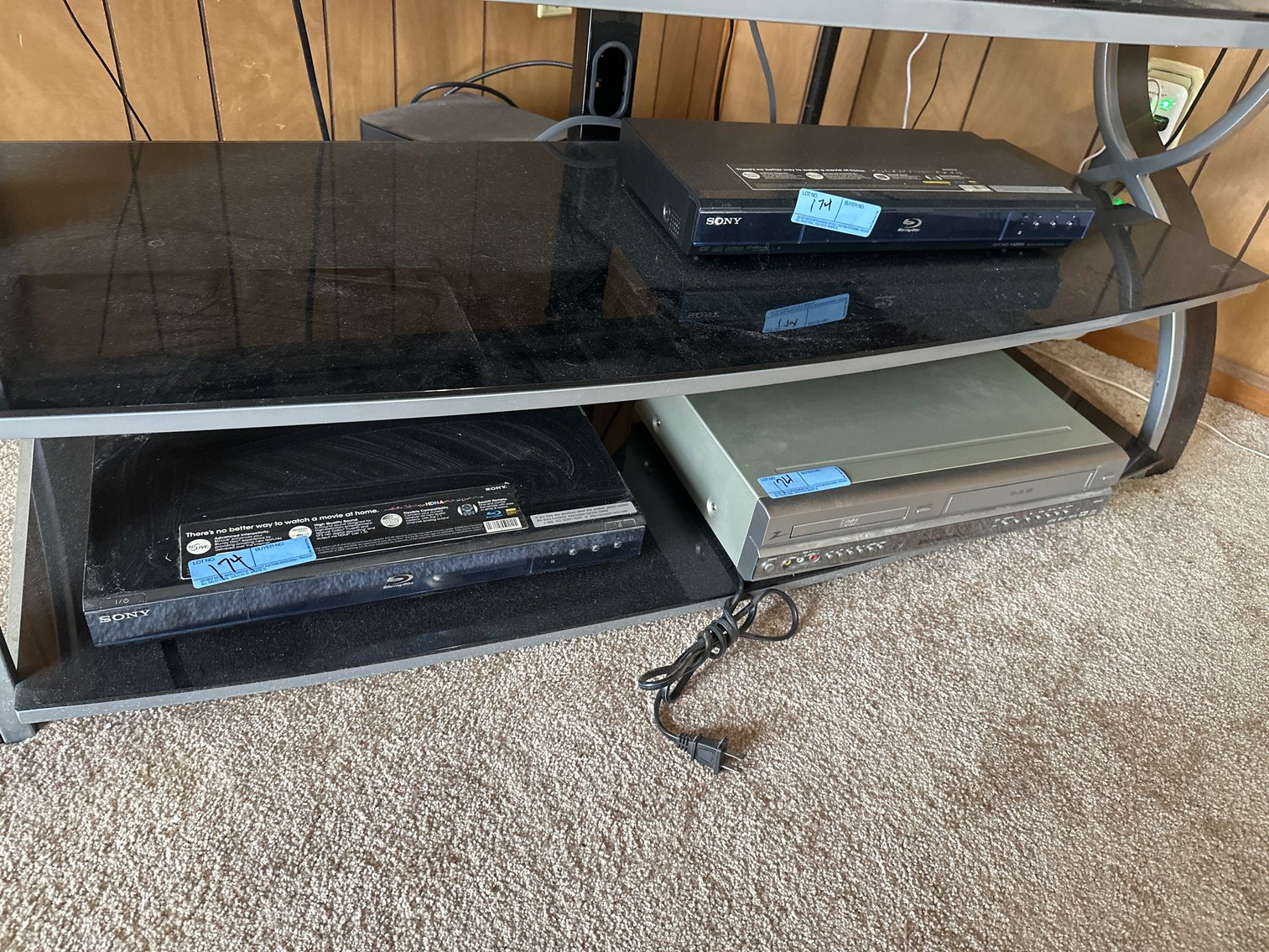 Image for Vizio TV and TV stand with Blu-ray DVD players