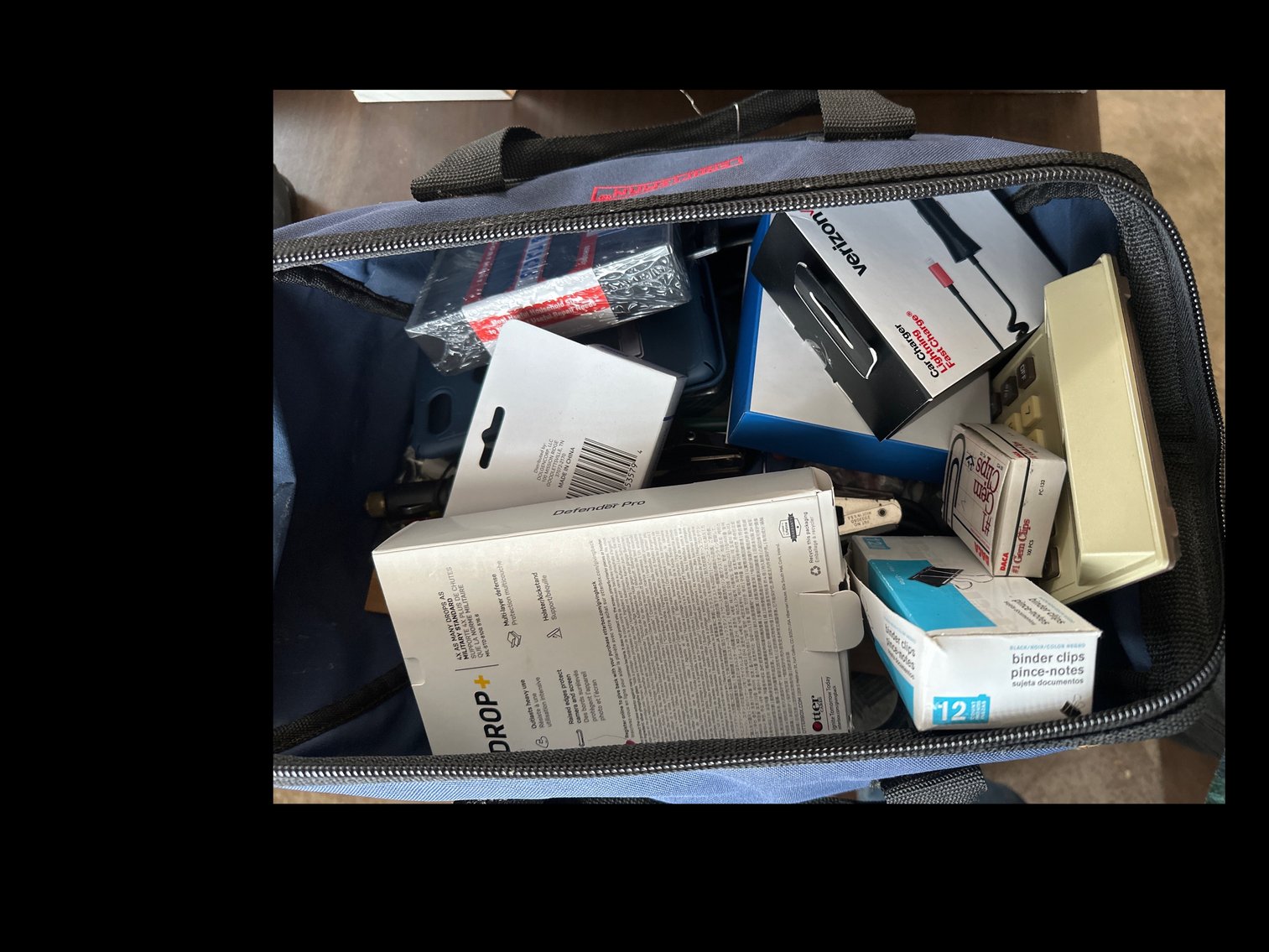 Image for Bag with multimeter and miscellaneous items