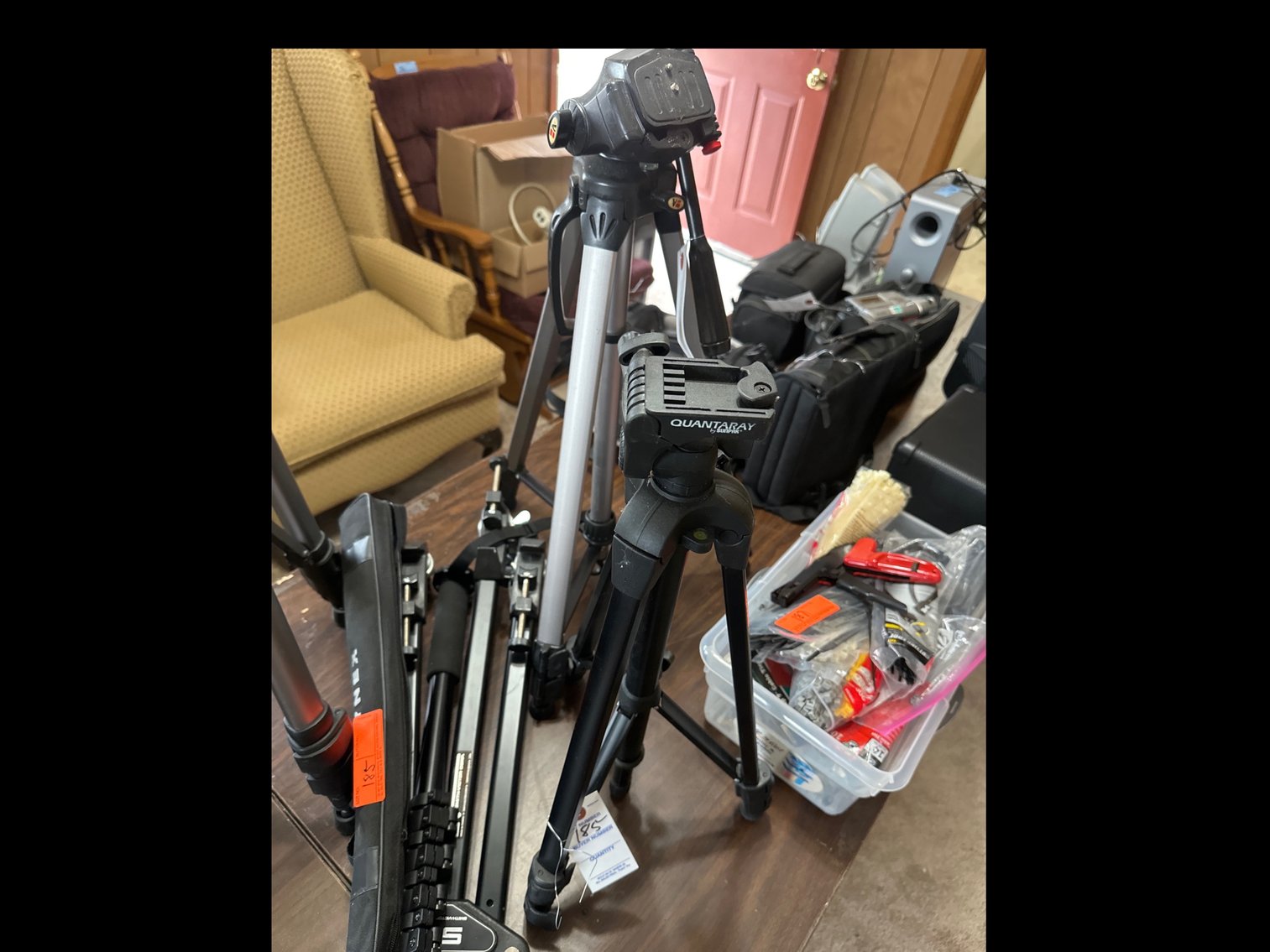 Image for Three camera tripod stands