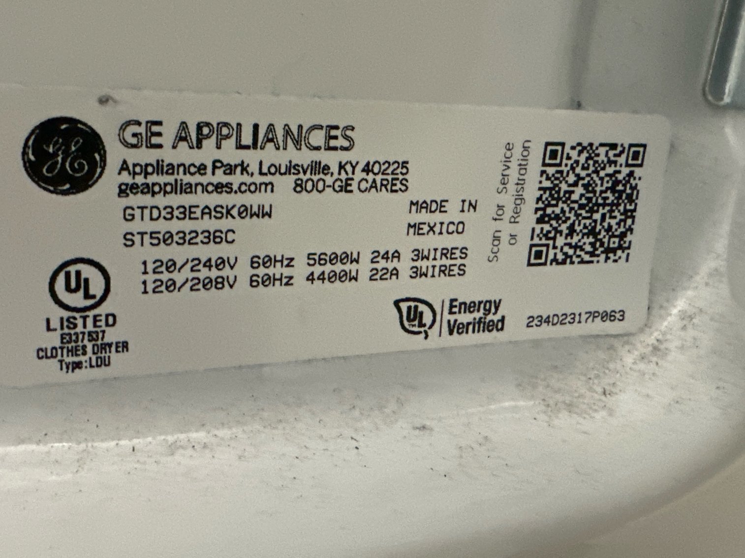 Image for GE washer and dryer