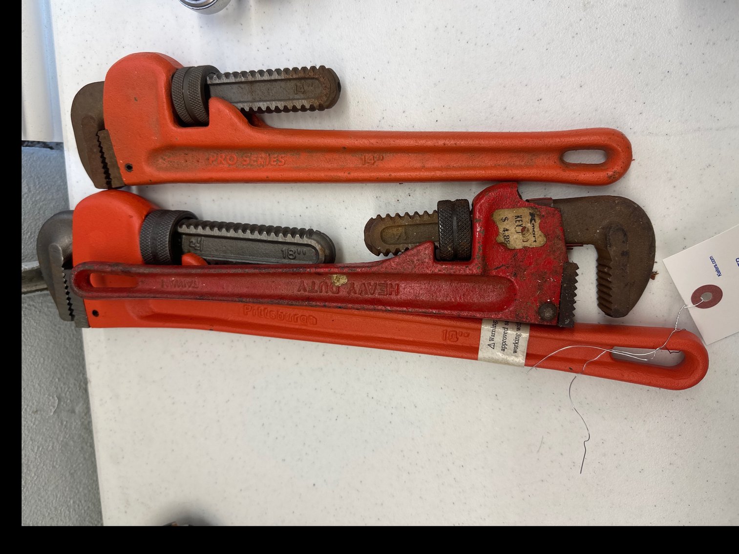 Image for Three pipe wrenches