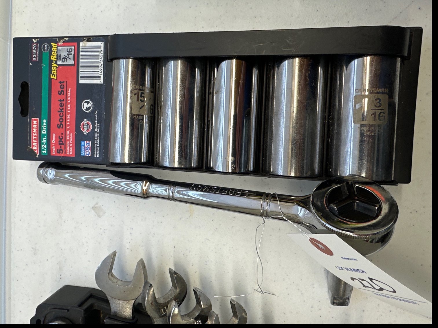 Image for Craftsman five piece socket set with driver
