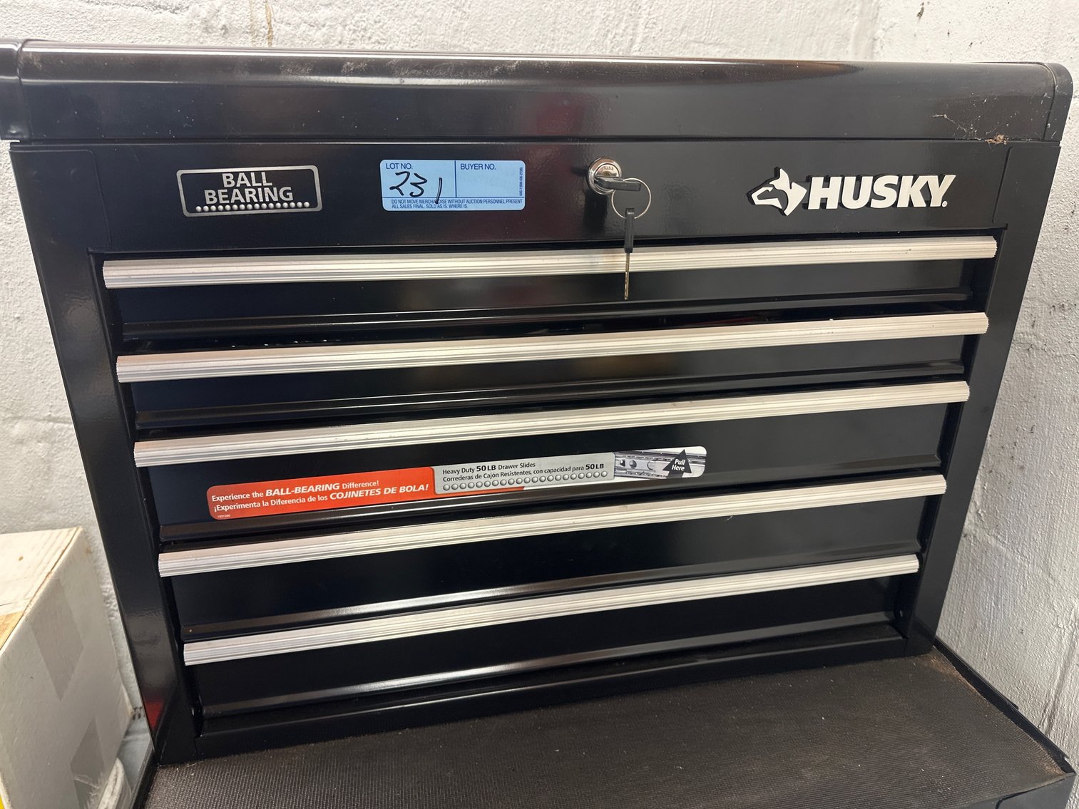 Image for Husky five drawer toolbox contents not included