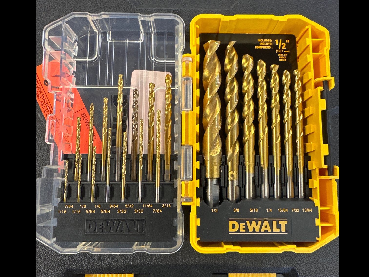 Image for Complete set of Dewalt drill bit set