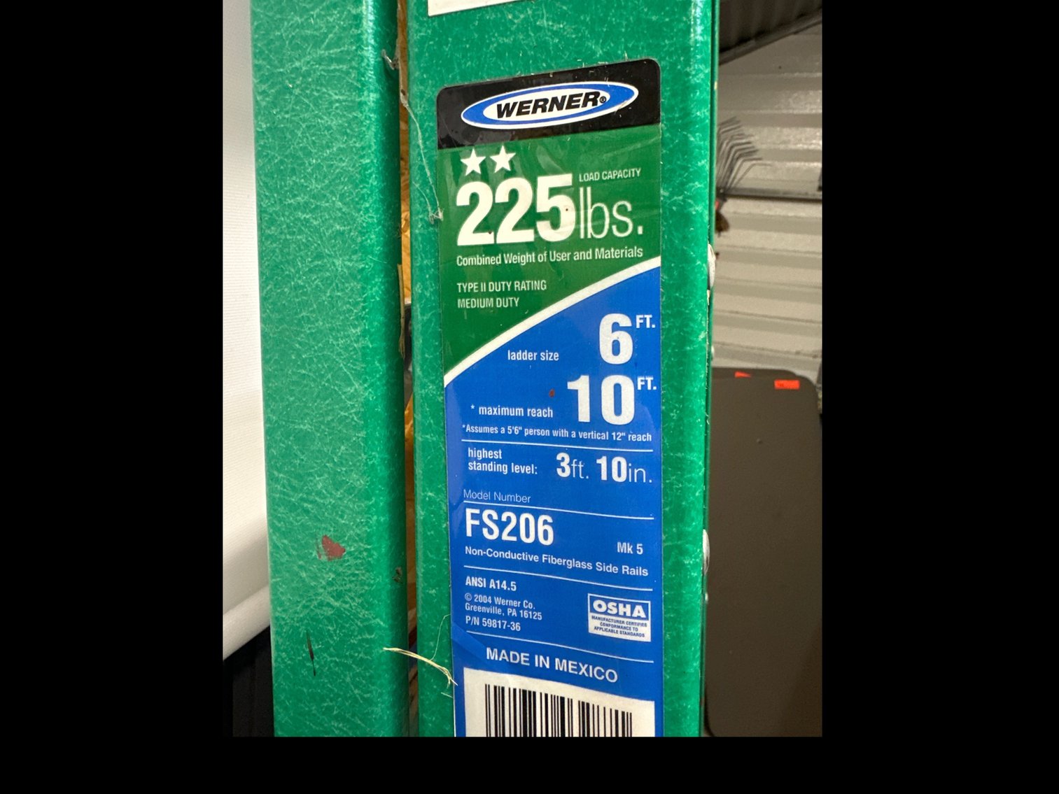 Image for Step ladder 6 foot 225 pound rating